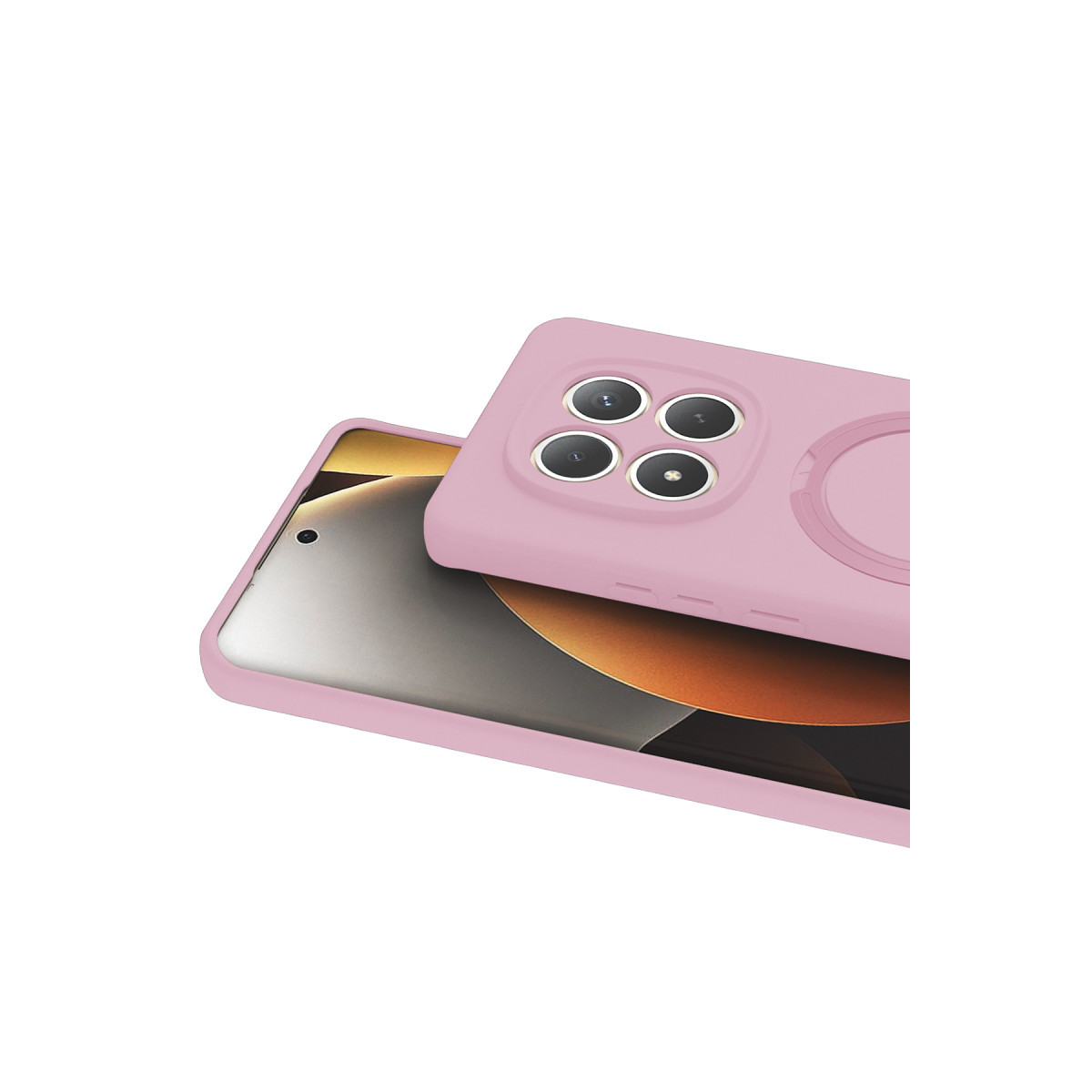 Newface Xiaomi Redmi Note 15 Pro 4G Regal Magsafe Standlı Kapak - Açık Pembe — görsel 10