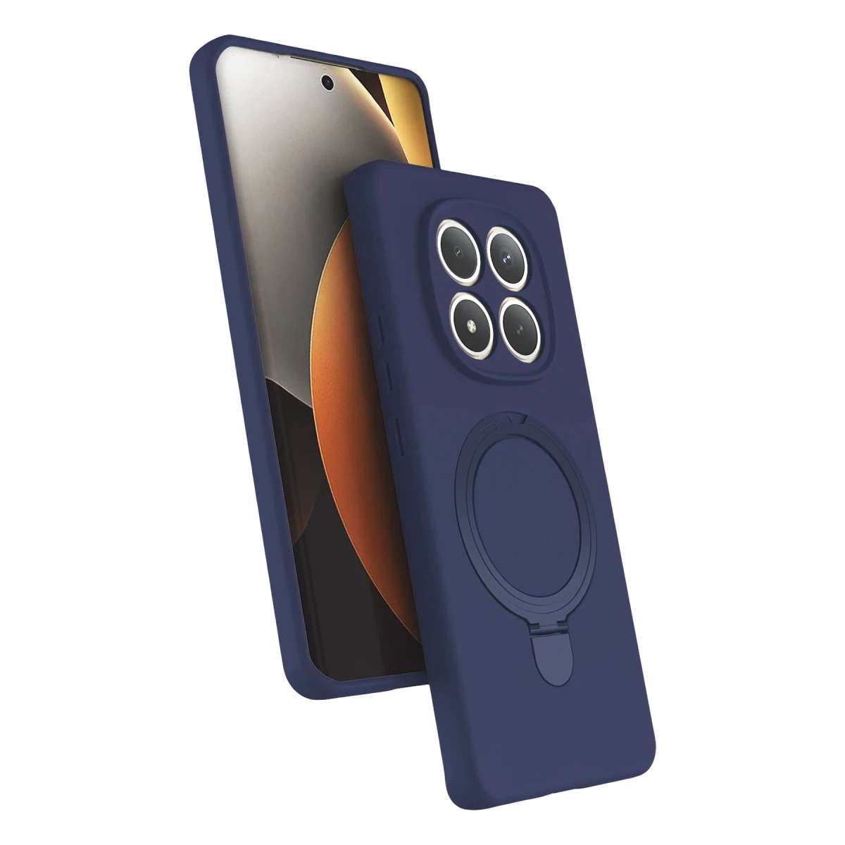 Newface Xiaomi Redmi Note 15 Pro 4G Regal Magsafe Standlı Kapak - Lacivert