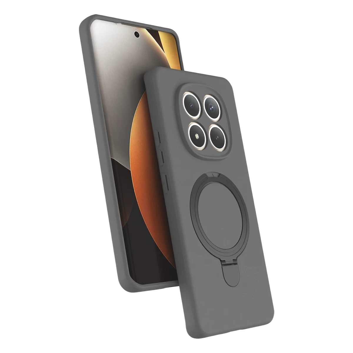 Newface Xiaomi Redmi Note 15 Pro 4G Regal Magsafe Standlı Kapak - Titan Gri