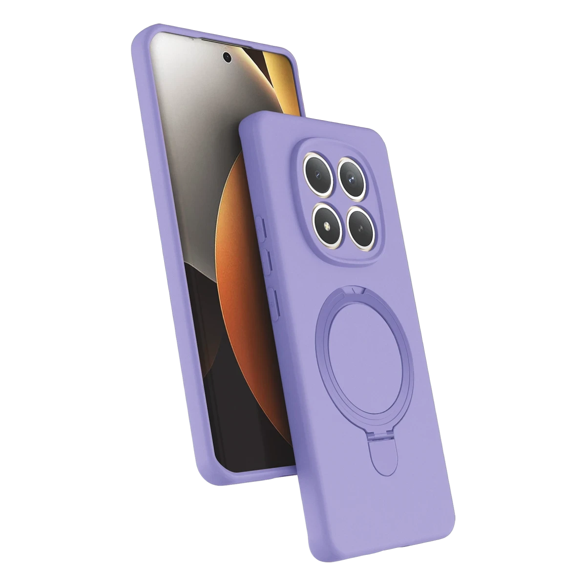 Newface Xiaomi Redmi Note 15 Pro 4G Regal Magsafe Standlı Kapak - Lila