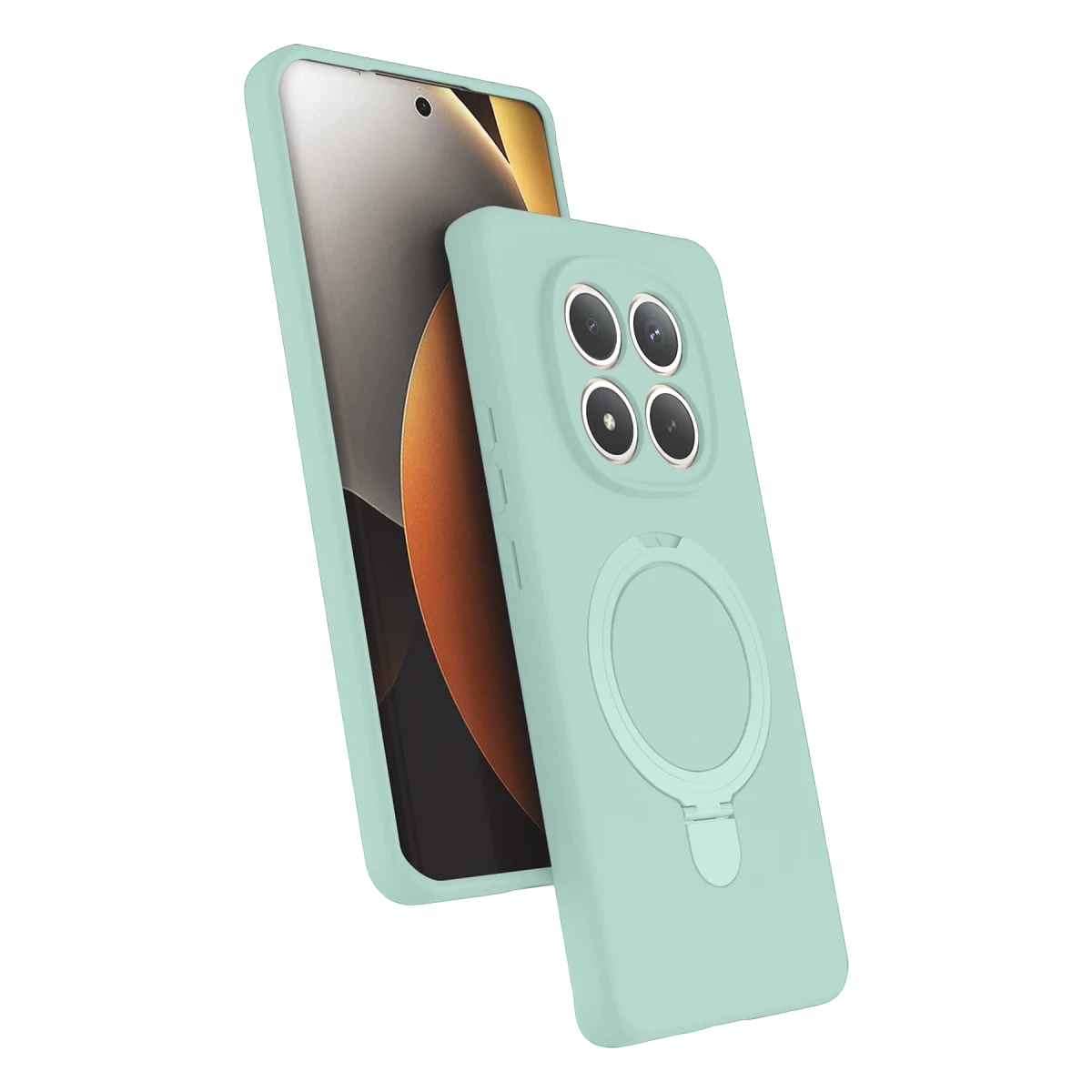 Newface Xiaomi Redmi Note 15 Pro 4G Regal Magsafe Standlı Kapak - Su Yeşili