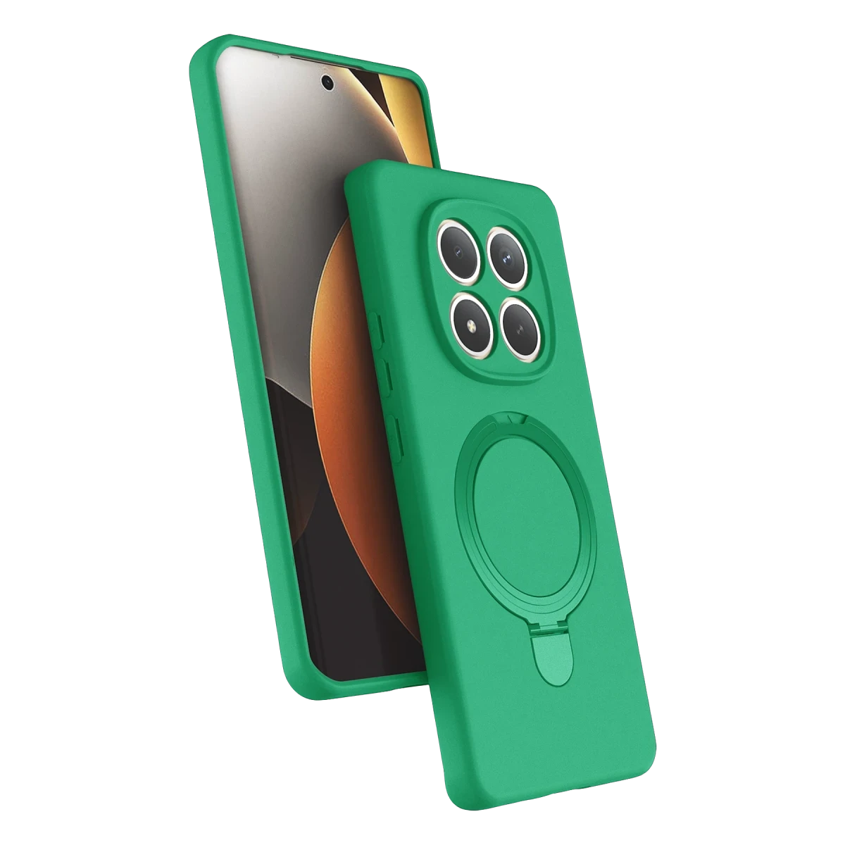 Newface Xiaomi Redmi Note 15 Pro 4G Regal Magsafe Standlı Kapak - Yeşil