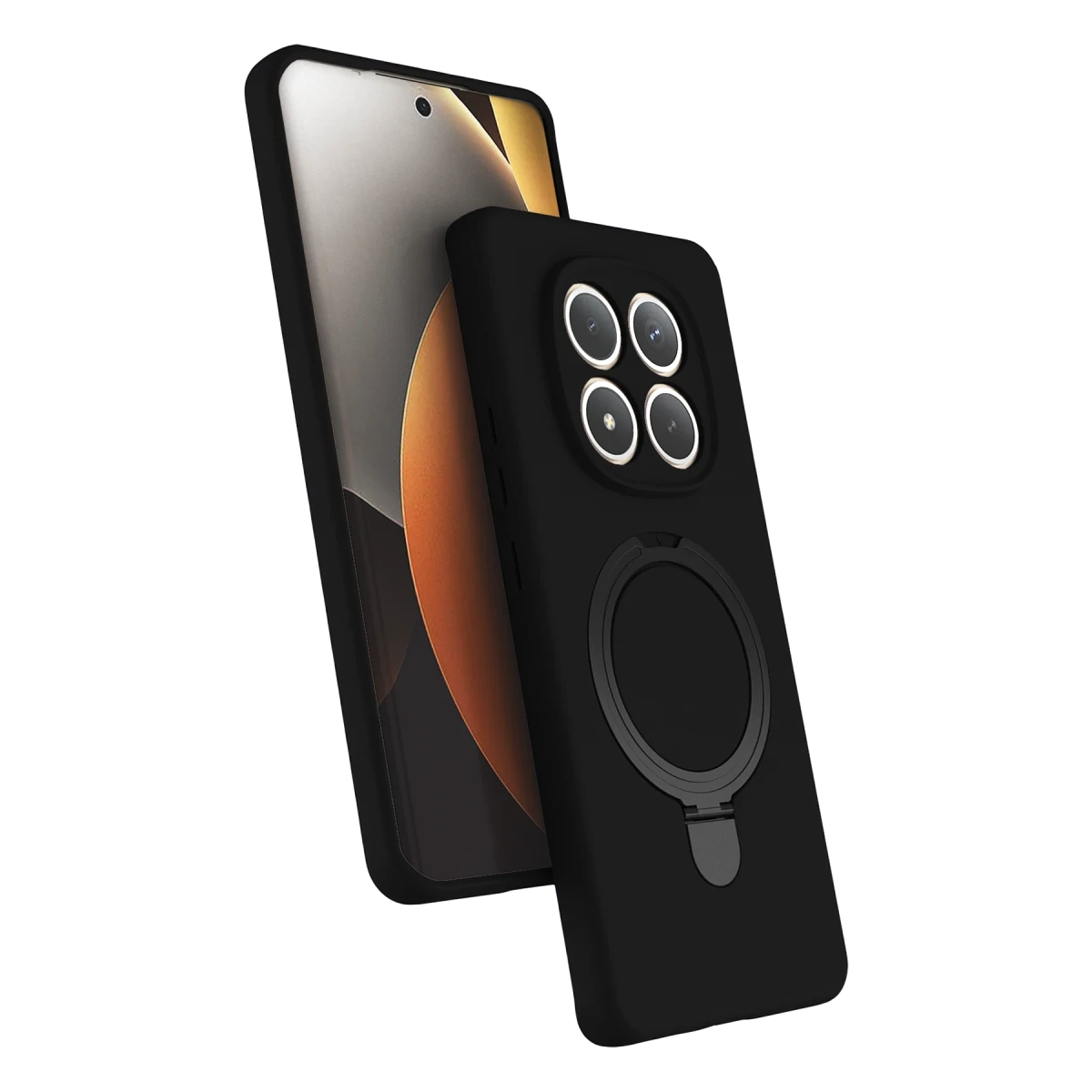 Newface Xiaomi Redmi Note 15 Pro 5G Regal Magsafe Standlı Kapak - Siyah