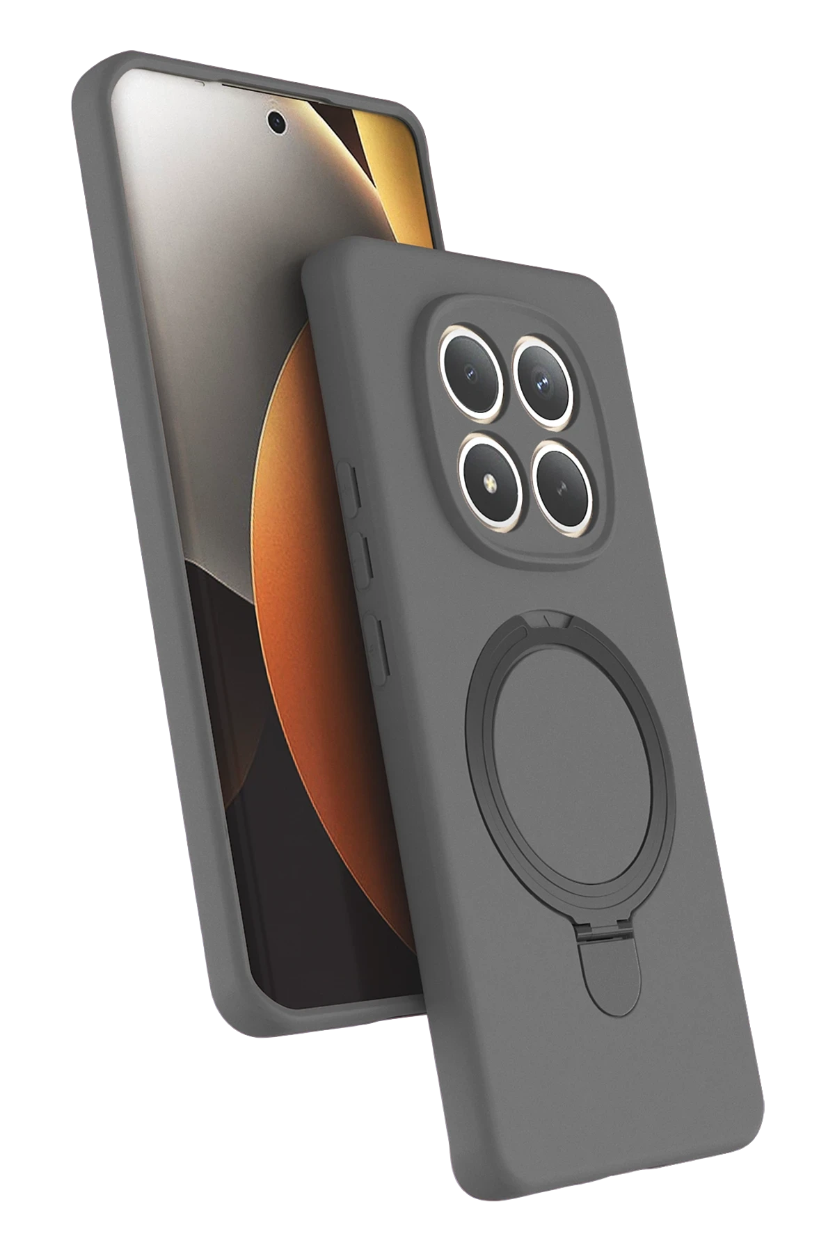 Newface Xiaomi Redmi Note 15 Pro 5G Regal Magsafe Standlı Kapak - Titan Gri