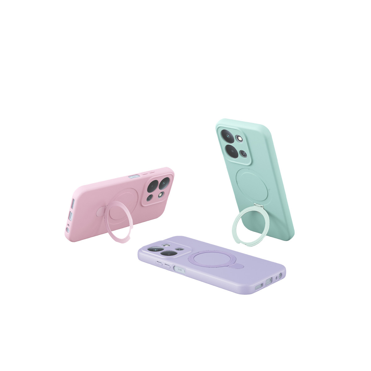 Newface Xiaomi Redmi 15C 4G Regal Magsafe Standlı Kapak - Açık Pembe — görsel 12