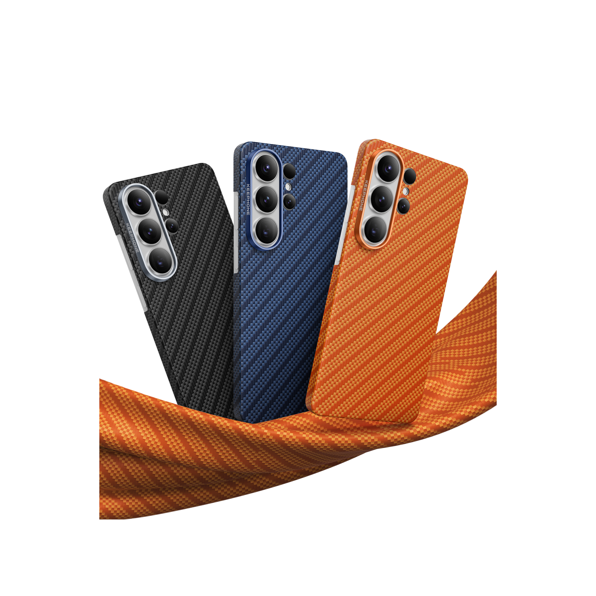 Keephone Samsun Galaxy S26 Ultra Kevlar Robin Magsafe Kılıf - Turuncu