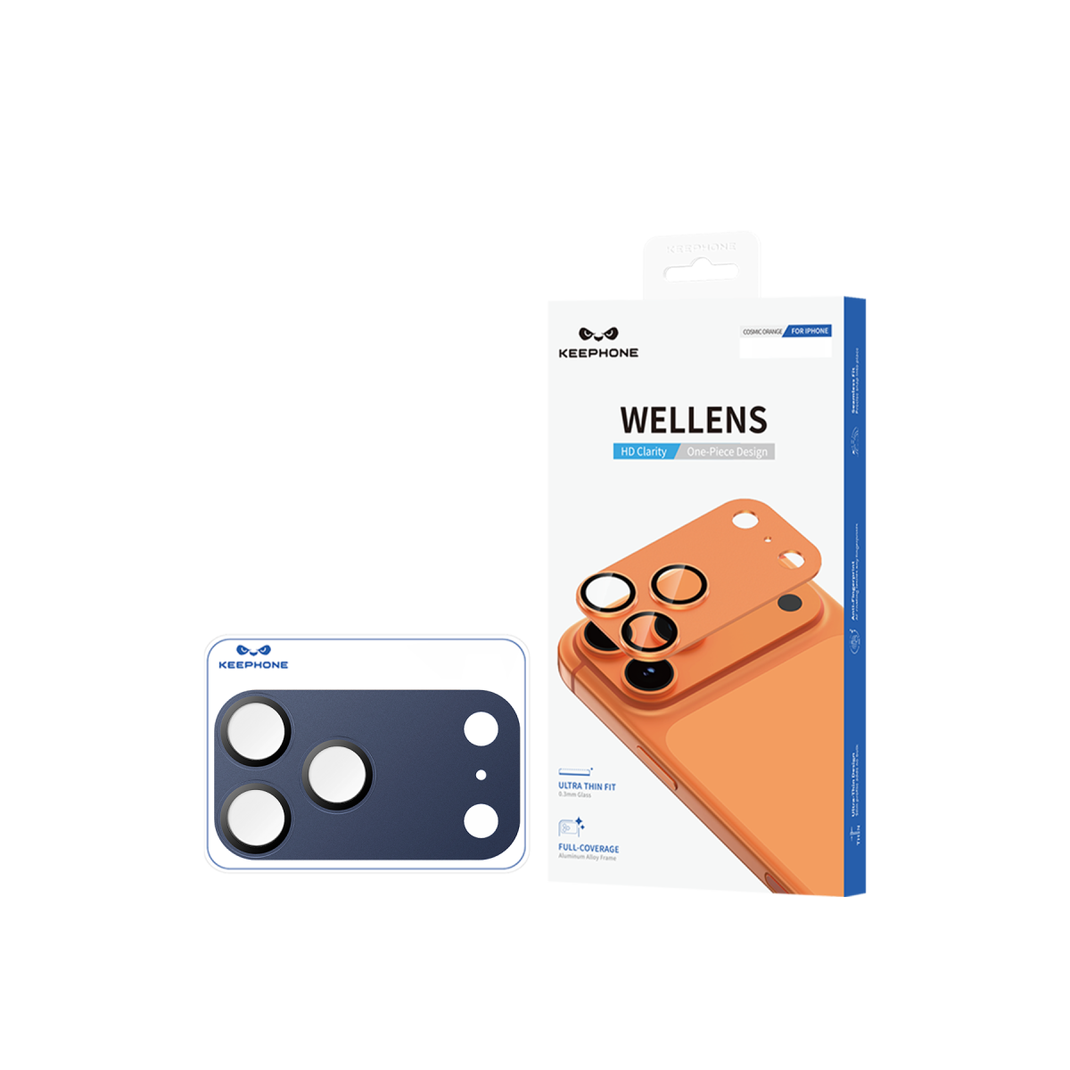 Keephone Apple iPhone 17 Pro Wellens Kamera Lens Koruyucu - Lacivert