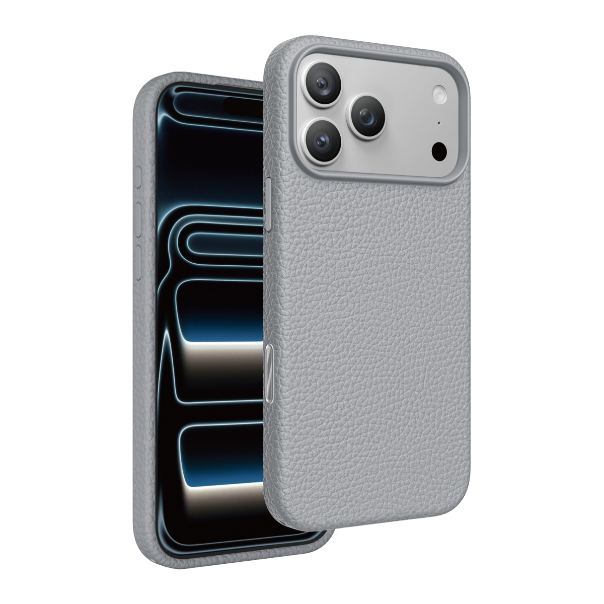 Keephone Apple iPhone 18 Pro/17 Pro Lycucci Deri Manyetik Kapak - Gri