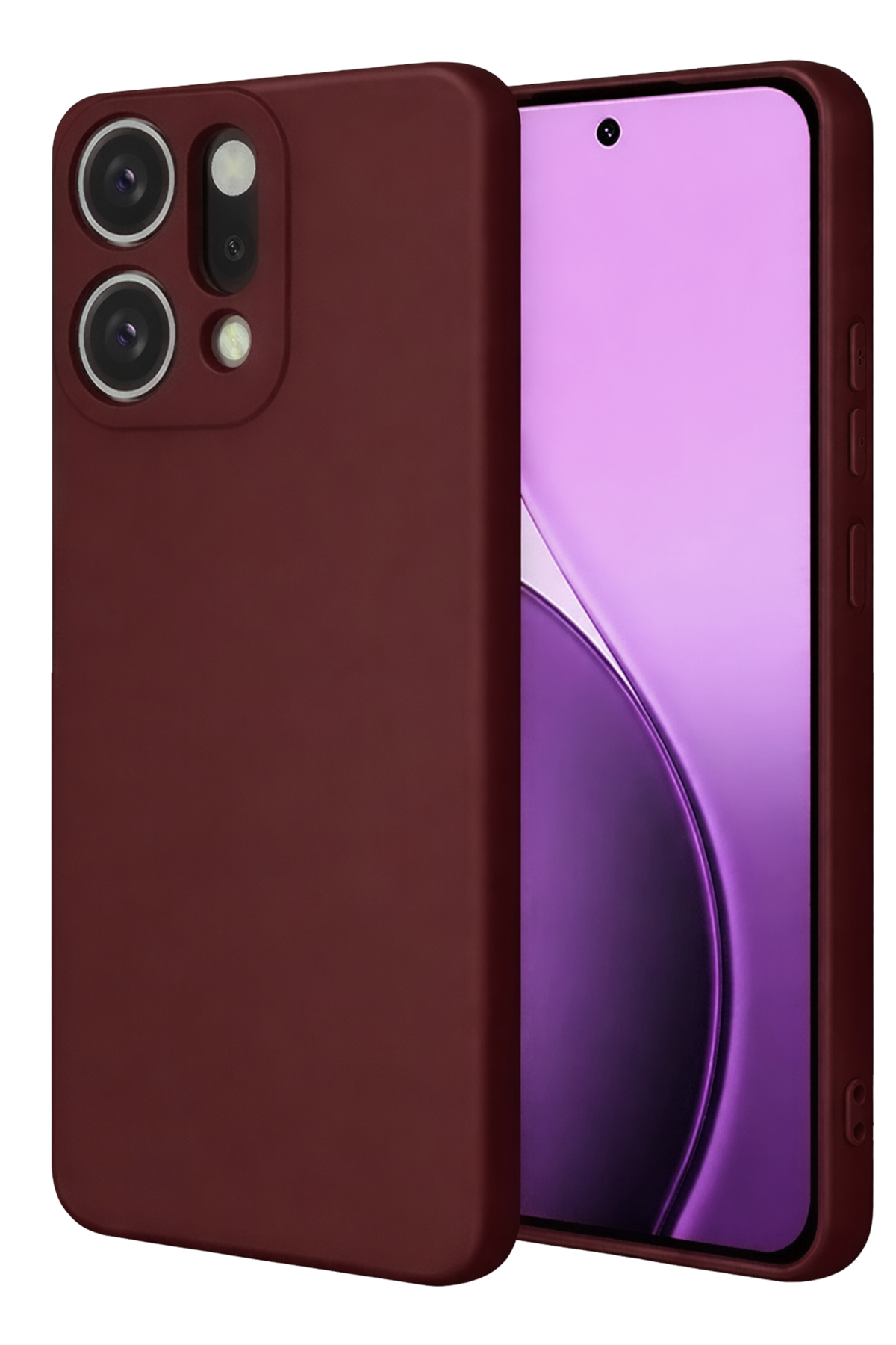 Newface Oppo Reno 14 First Silikon - Bordo
