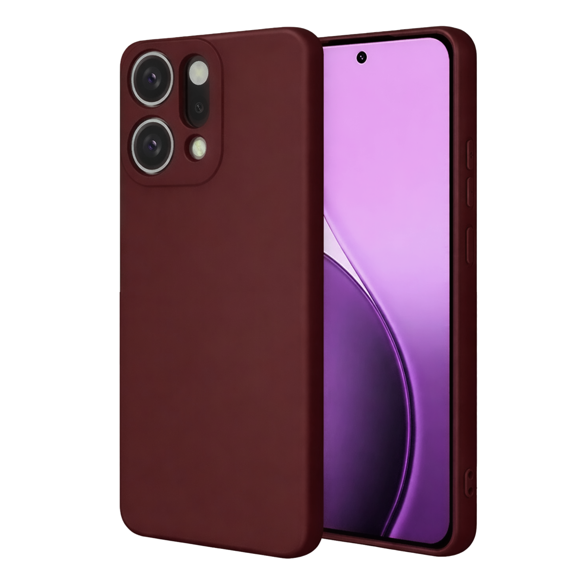 Newface Oppo Reno 14 First Silikon - Bordo — görsel 2