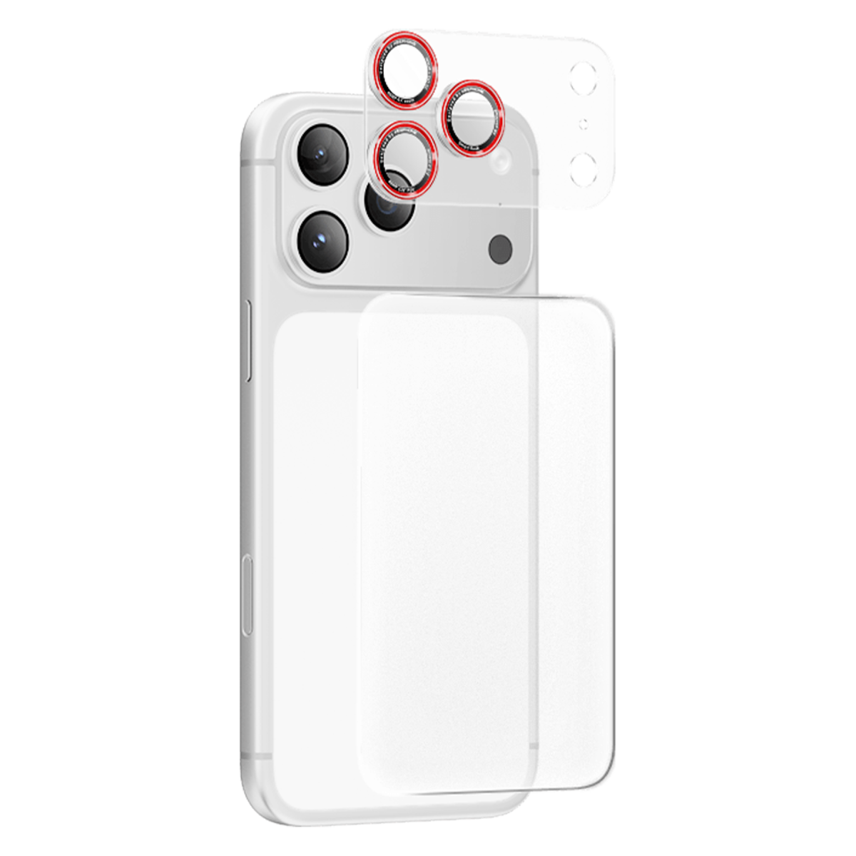 Keephone Apple iPhone 17 Pro Auralens Arka Film Ve Kamera Lens Koruyucu - Gümüş