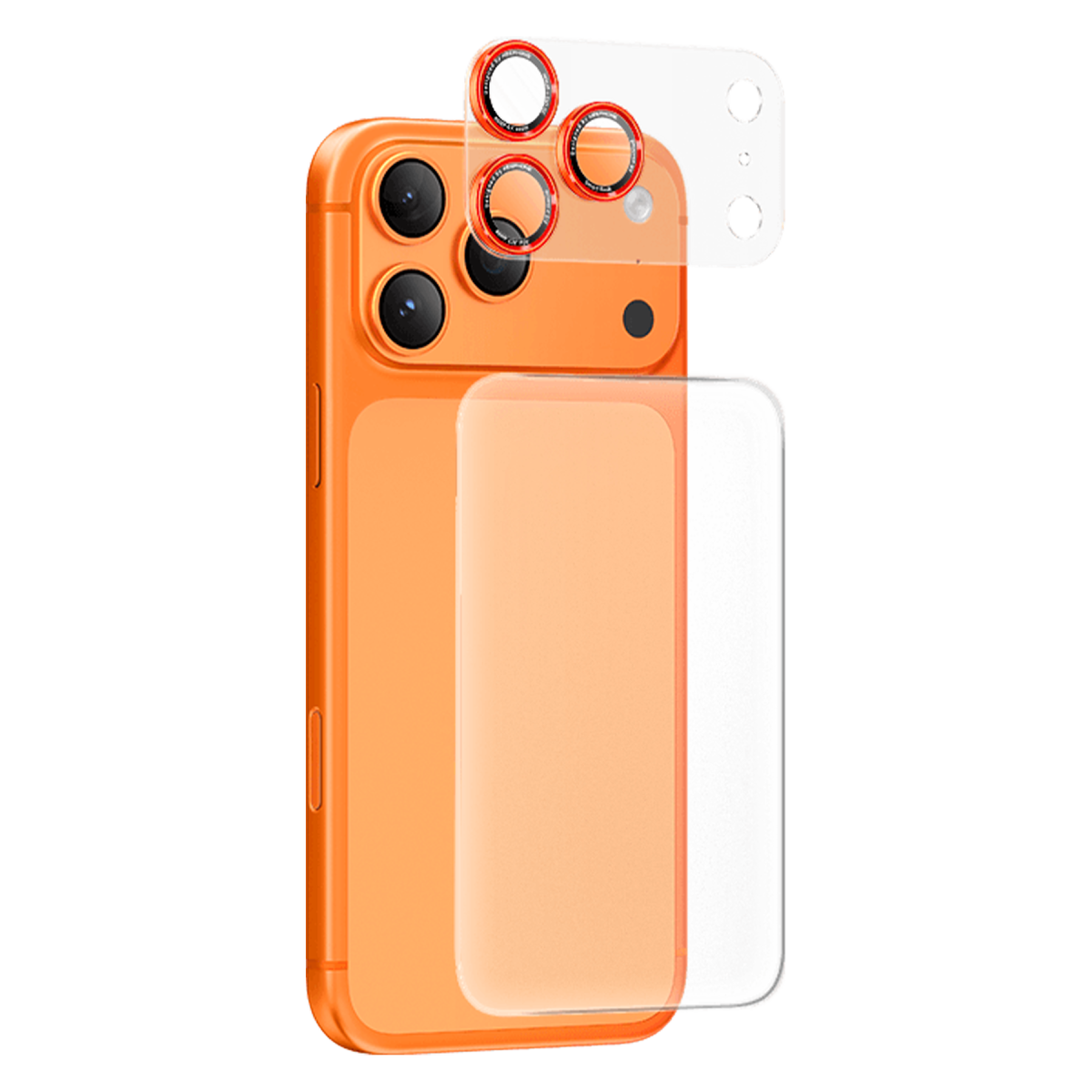 Keephone Apple iPhone 17 Pro Max Auralens Arka Film Ve Kamera Lens Koruyucu - Turuncu