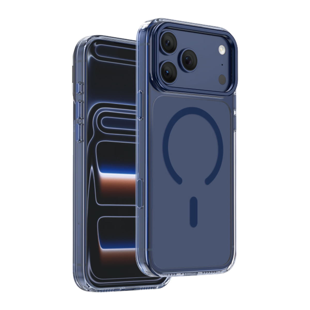 Keephone Apple iPhone 18 Pro/17 Pro Magicam Standlı Magsafe Kapak - Koyu Mavi