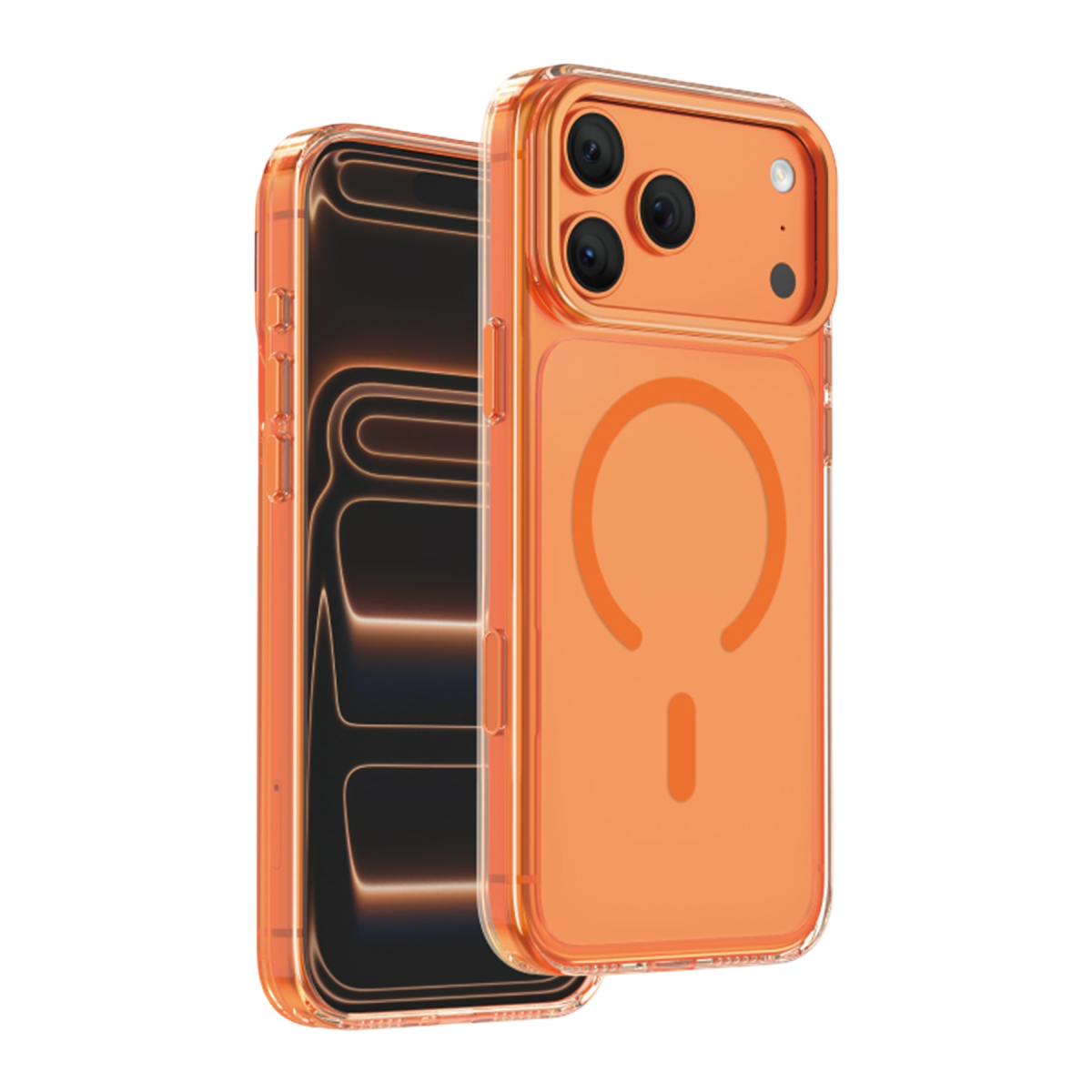 Keephone Apple iPhone 18 Pro/17 Pro Magicam Standlı Magsafe Kapak - Turuncu 2