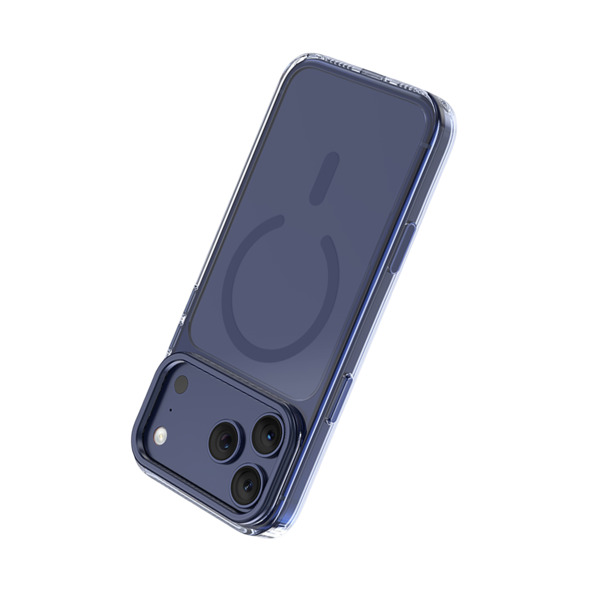 Keephone Apple iPhone 17 Pro Max Magicam Standlı Magsafe Kapak - Lacivert