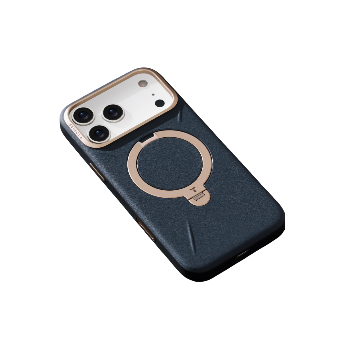Torras Apple iPhone 17 Pro Max O Stand Spin VegSkin Serisi Magsafe Kılıf - Lacivert