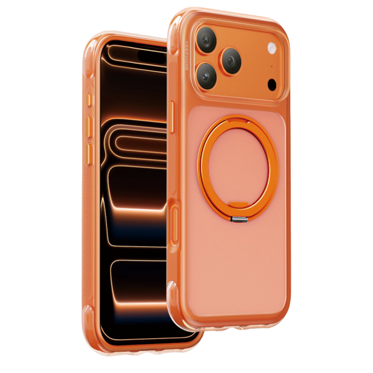 Keephone Apple iPhone 18 Pro Max/17 Pro Max Monica Airbag Pro Stantlı Magsafe Kapak - Turuncu 2