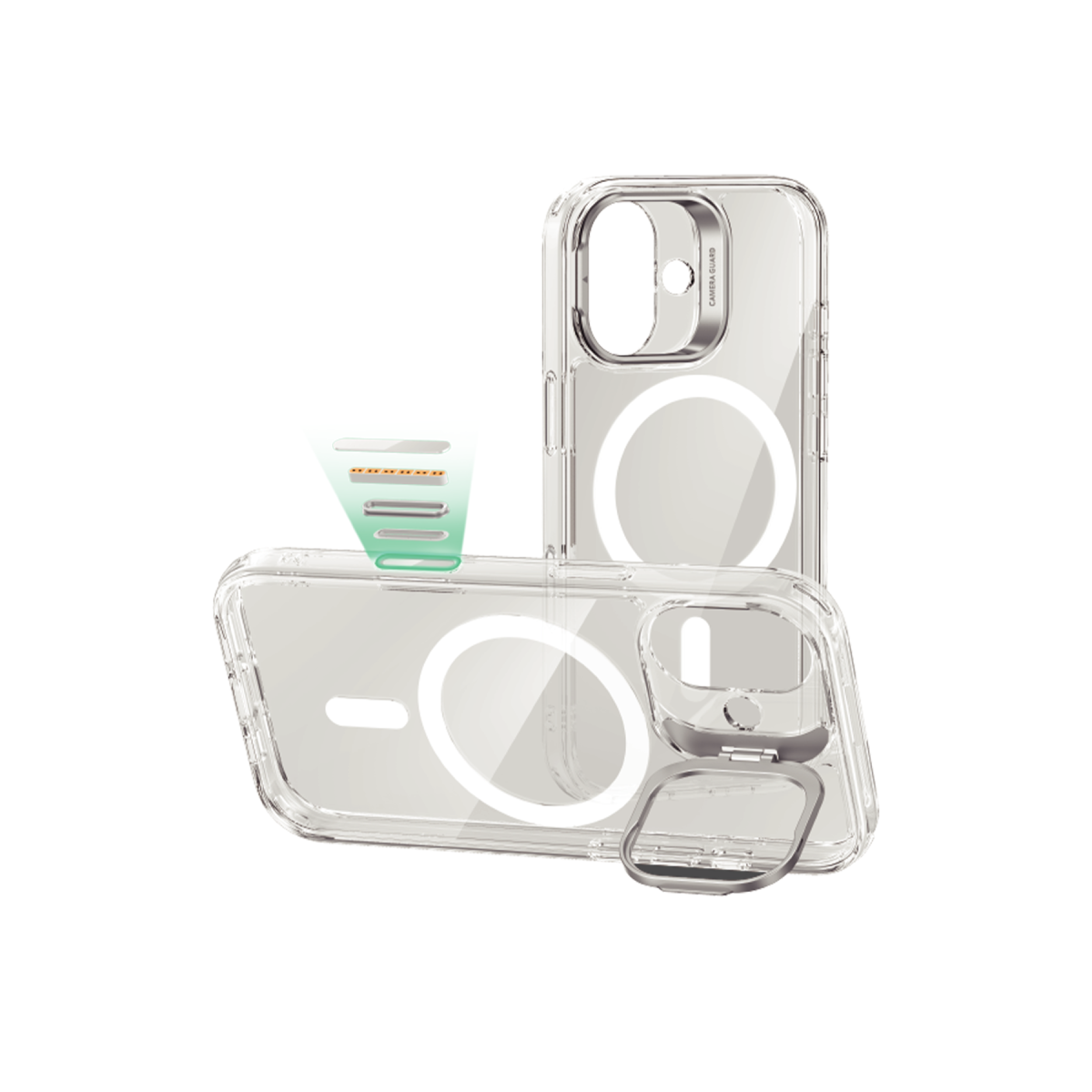 ESR Apple iPhone 17 Classic Hybrid Magsafe Standlı Kapak - Clear