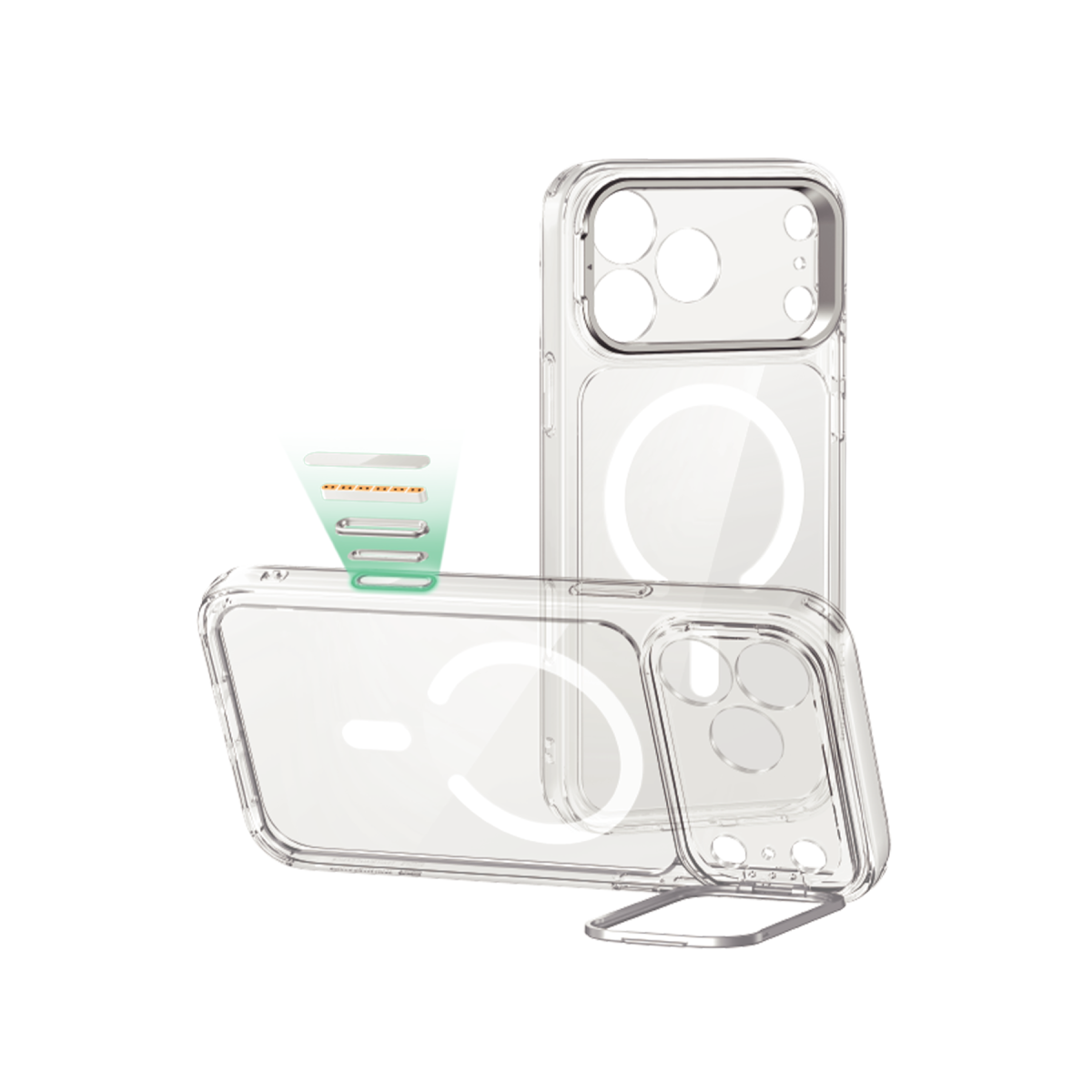 ESR Apple iPhone 17 Pro Classic Hybrid Magsafe Standlı Kapak - Clear