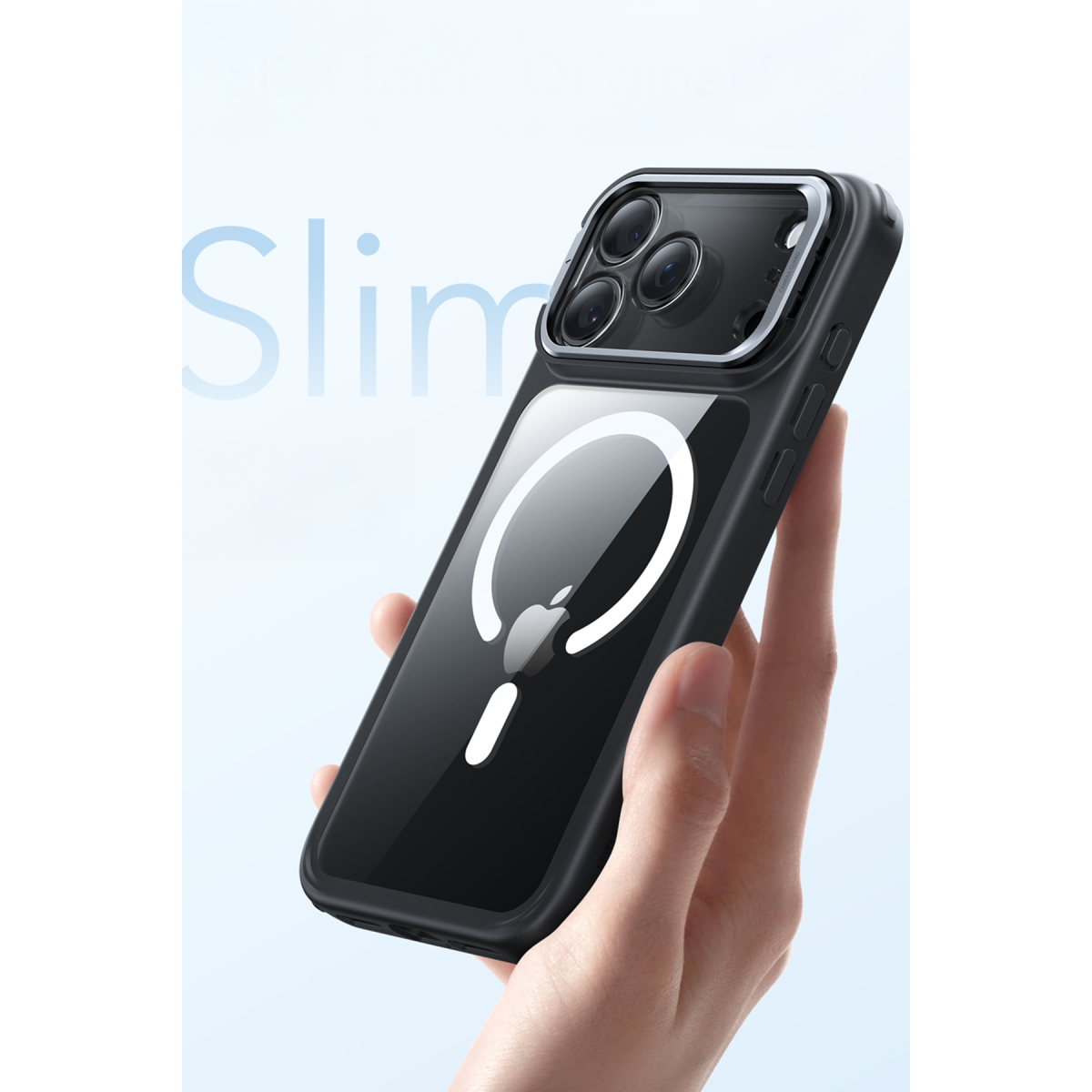 ESR Apple iPhone 17 Pro Classic Hybrid Magsafe Standlı Kapak - Clear Black