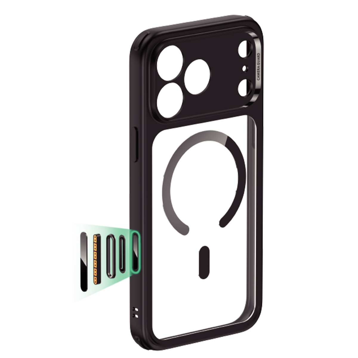 ESR Apple iPhone 17 Pro Max Classic Hybrid Magsafe Kapak - Clear Black