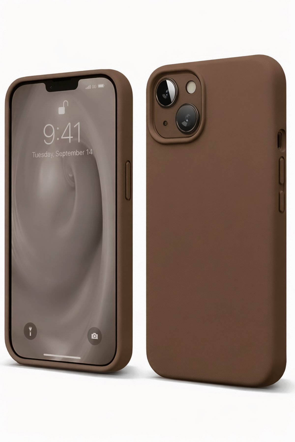 Newface Apple iPhone 14 Kılıf First Silikon - Kahverengi