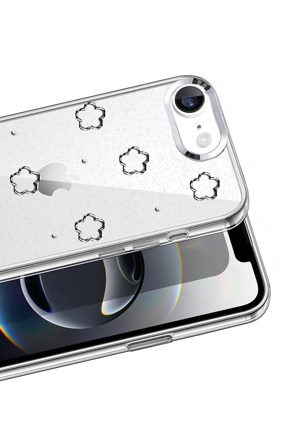 Newface Apple iPhone 16E Fiyonk Desenli Kapak - Desen 2