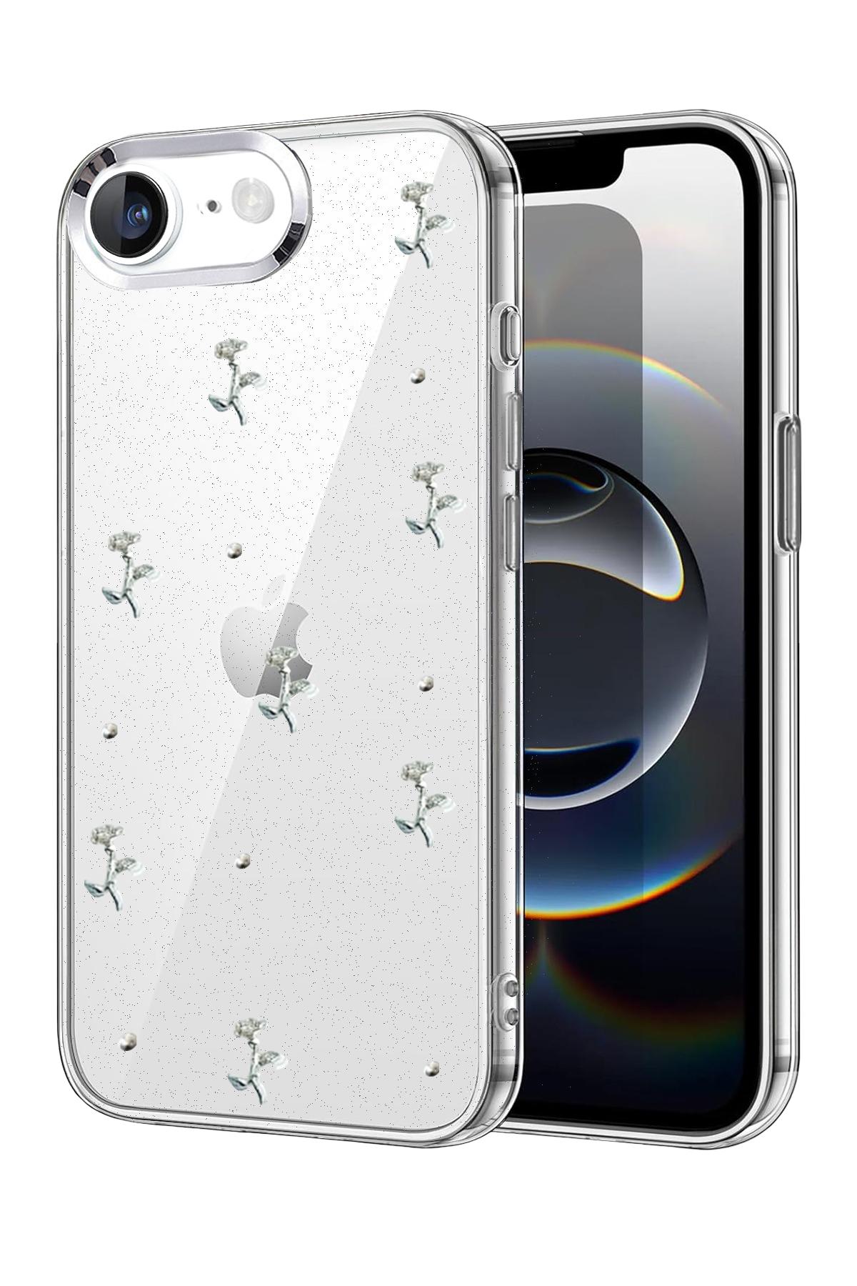 Newface Apple iPhone 16E Fiyonk Desenli Kapak - Desen 4