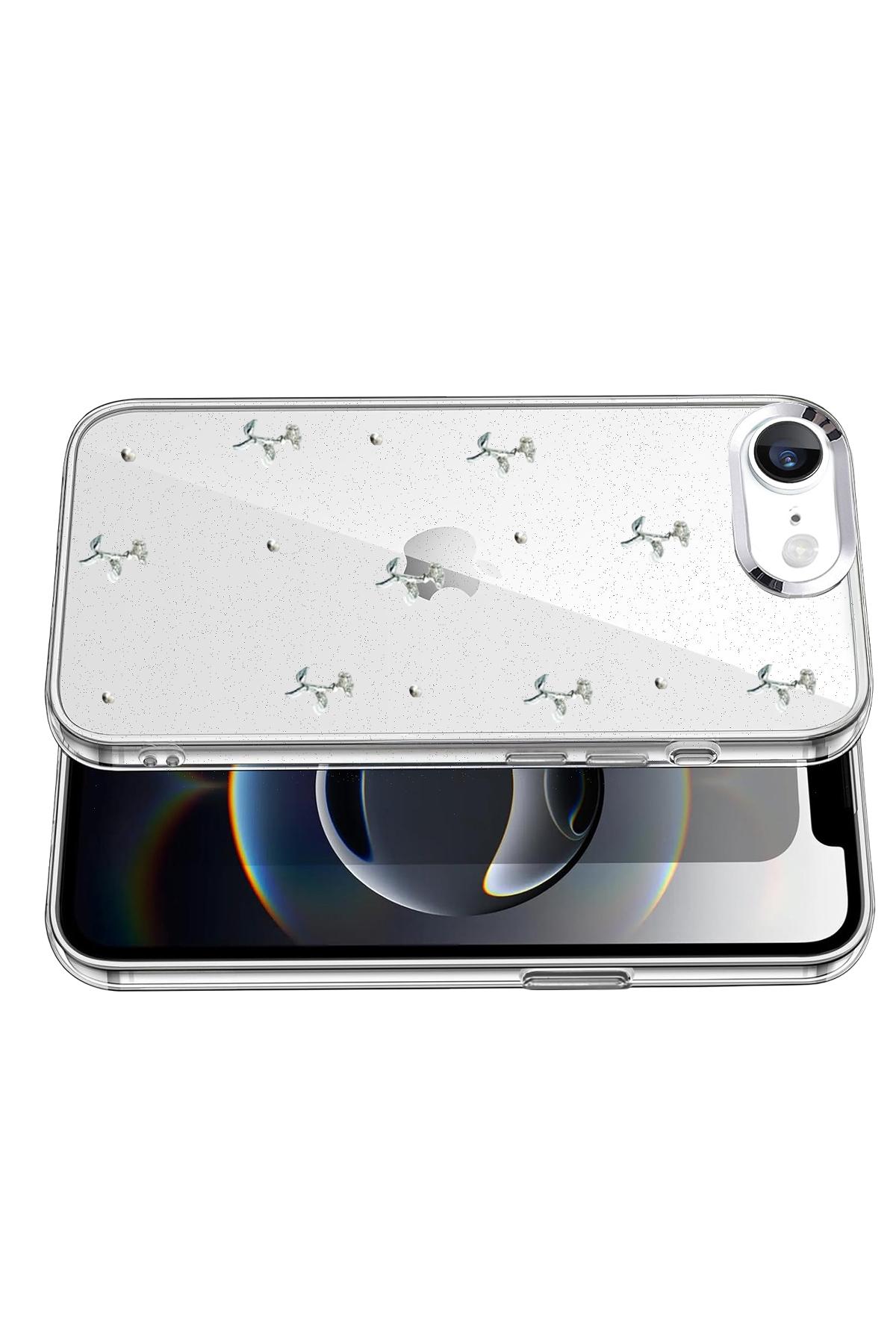 Newface Apple iPhone 16E Fiyonk Desenli Kapak - Desen 4