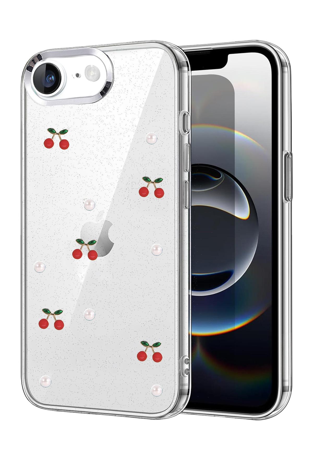 Newface Apple iPhone 16E Fiyonk Desenli Kapak - Desen 9
