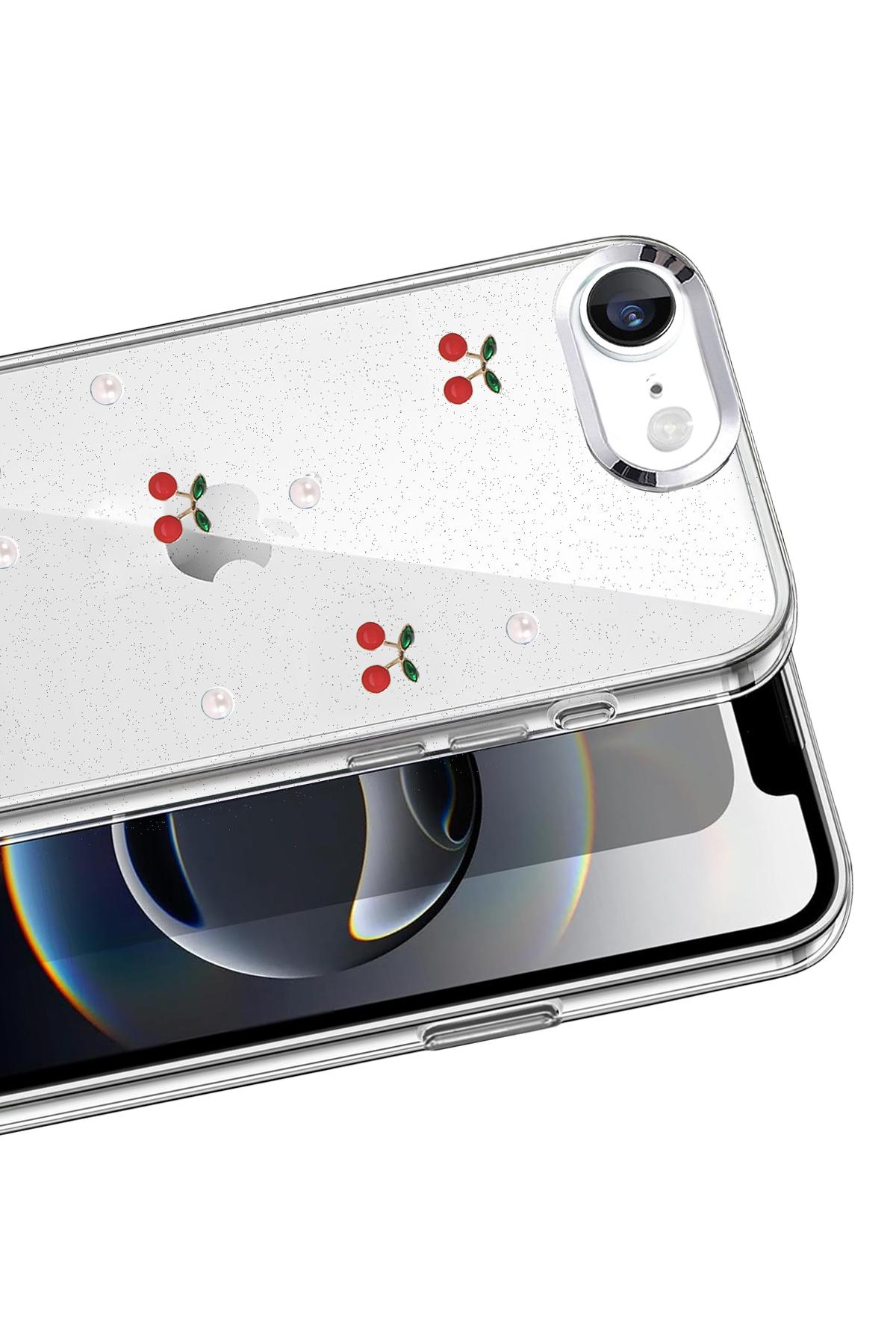 Newface Apple iPhone 16E Fiyonk Desenli Kapak - Desen 9
