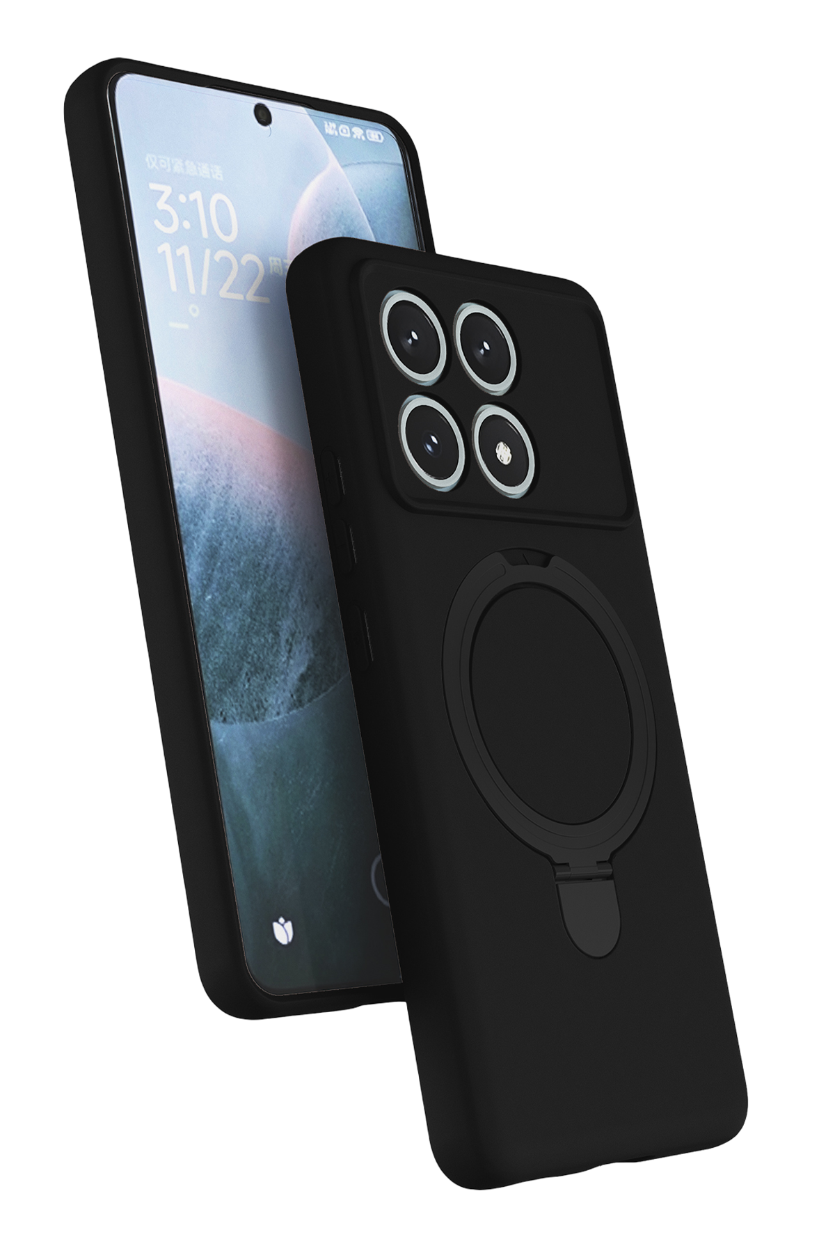 Newface Xiaomi Poco X6 Pro Regal Magsafe Standlı Kapak - Siyah