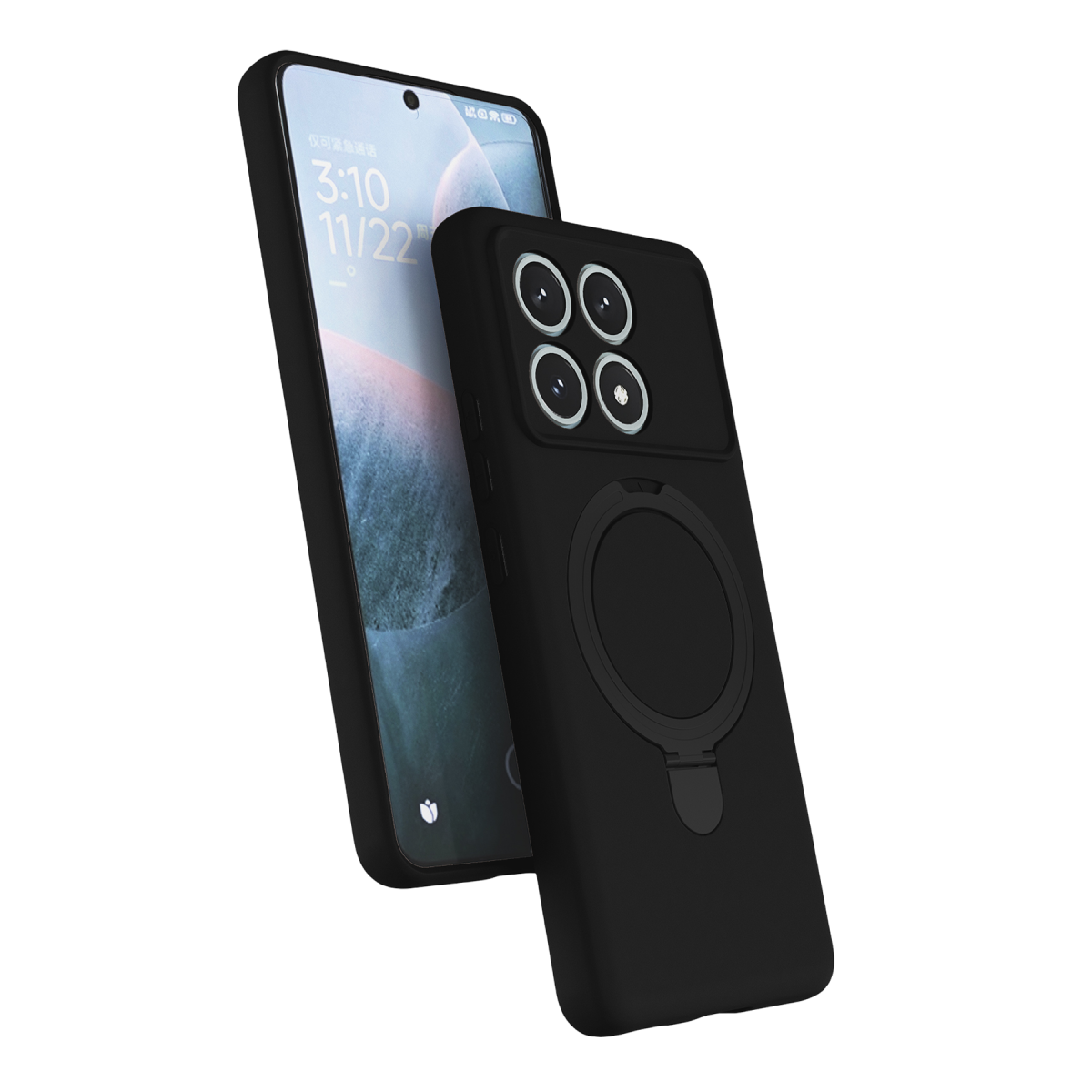 Newface Xiaomi Poco X6 Pro Regal Magsafe Standlı Kapak - Siyah — görsel 5