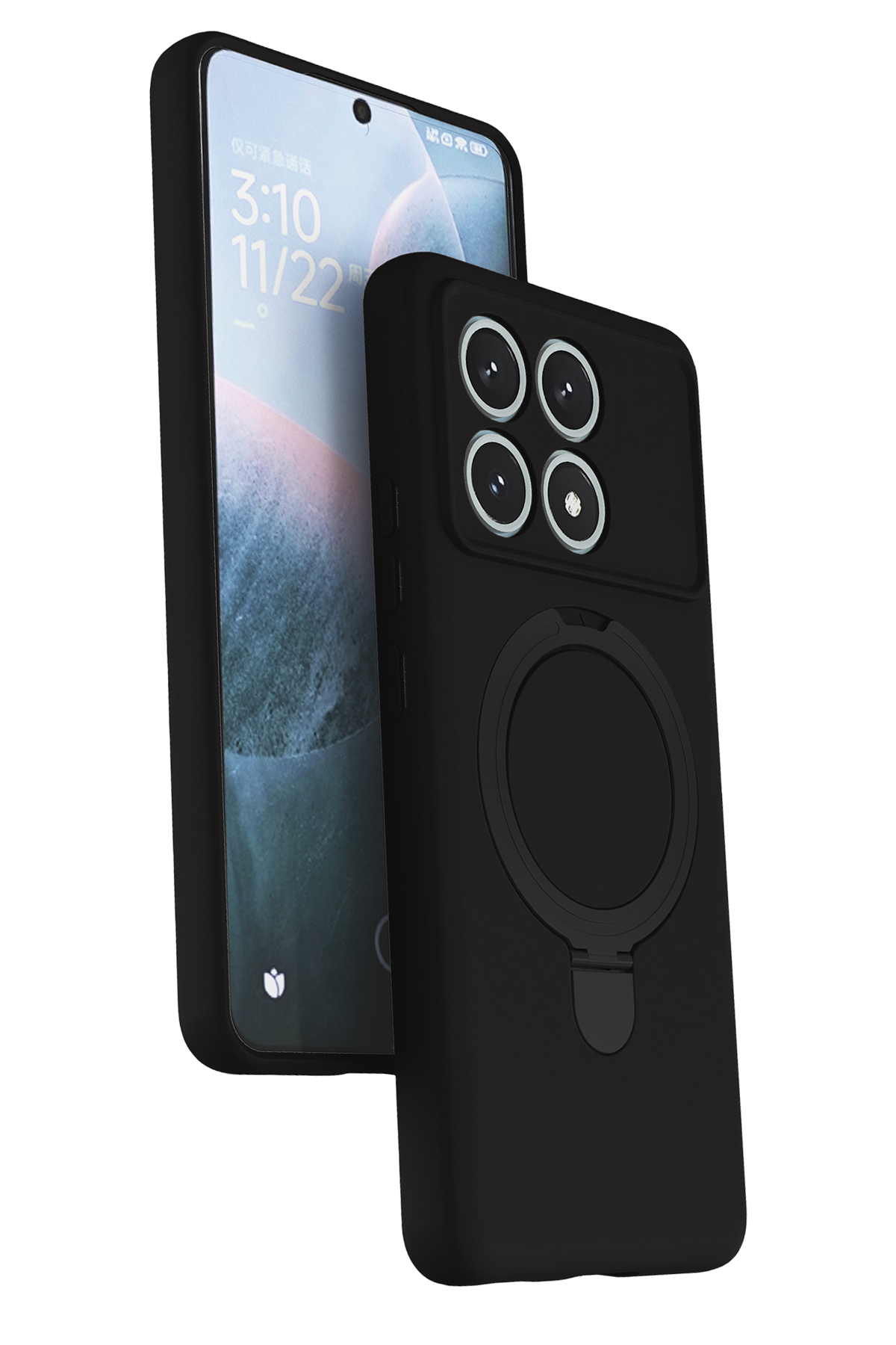Newface Xiaomi Poco X6 Pro Regal Magsafe Standlı Kapak - Siyah — görsel 2
