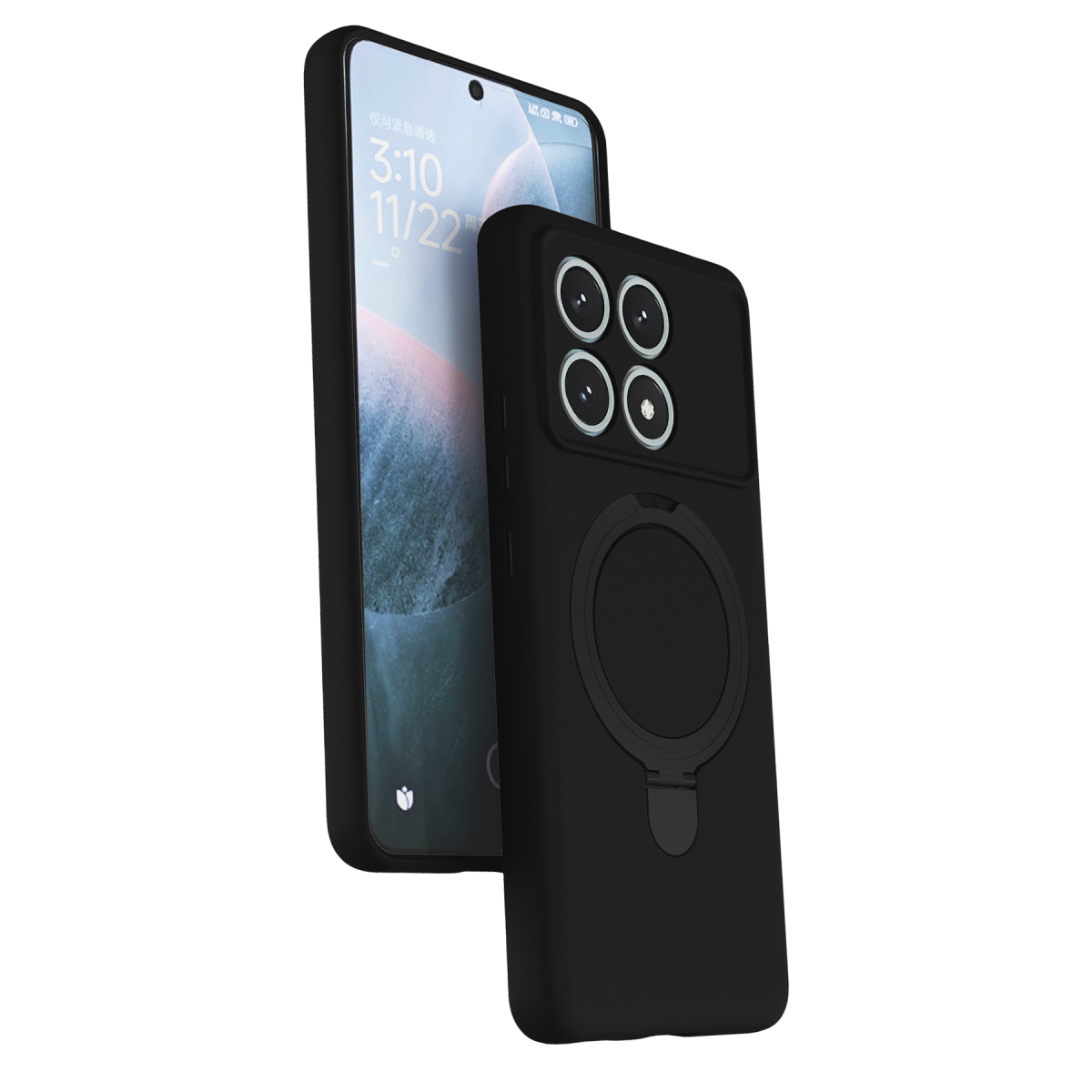 Newface Xiaomi Poco X6 Pro Regal Magsafe Standlı Kapak - Siyah — görsel 10