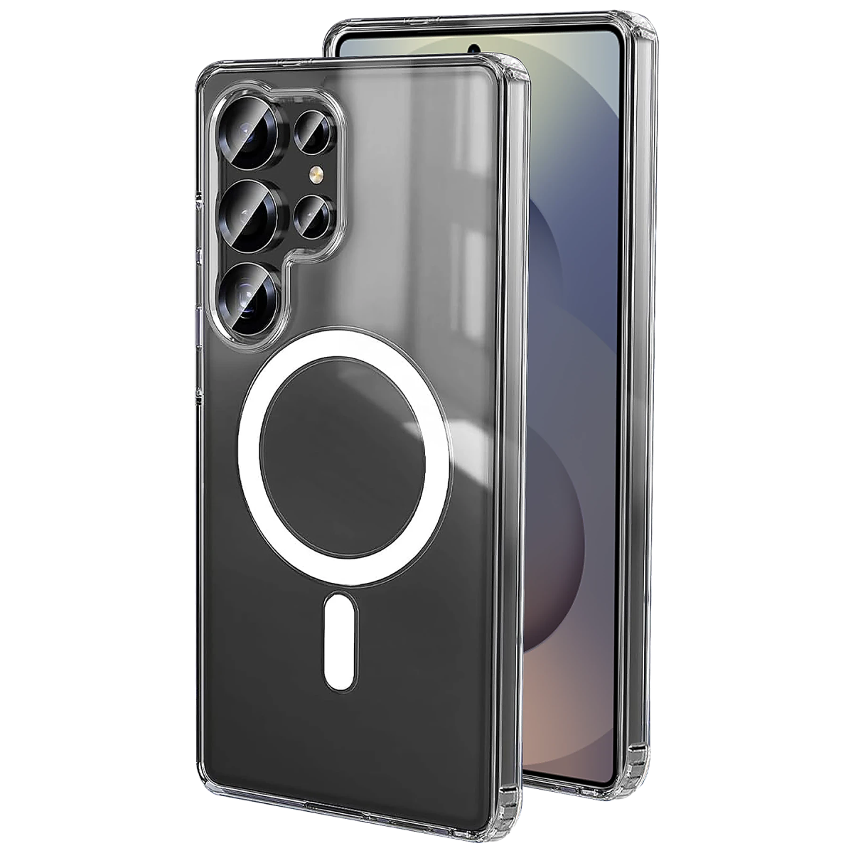 Newface Samsung Galaxy S25 Ultra Kılıf Magneticsafe Şeffaf Silikon - Şeffaf — görsel 7