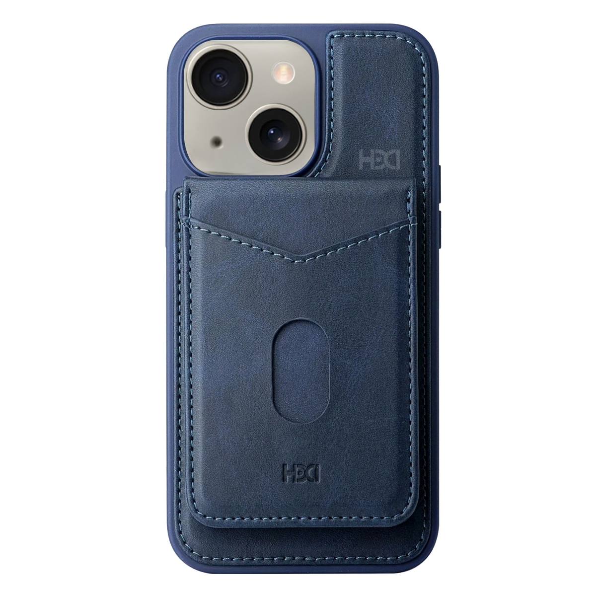 HDD Apple iPhone 15 HBC-246 Ottawa Magnet Kartvizitli Standlı Kapak - Mavi