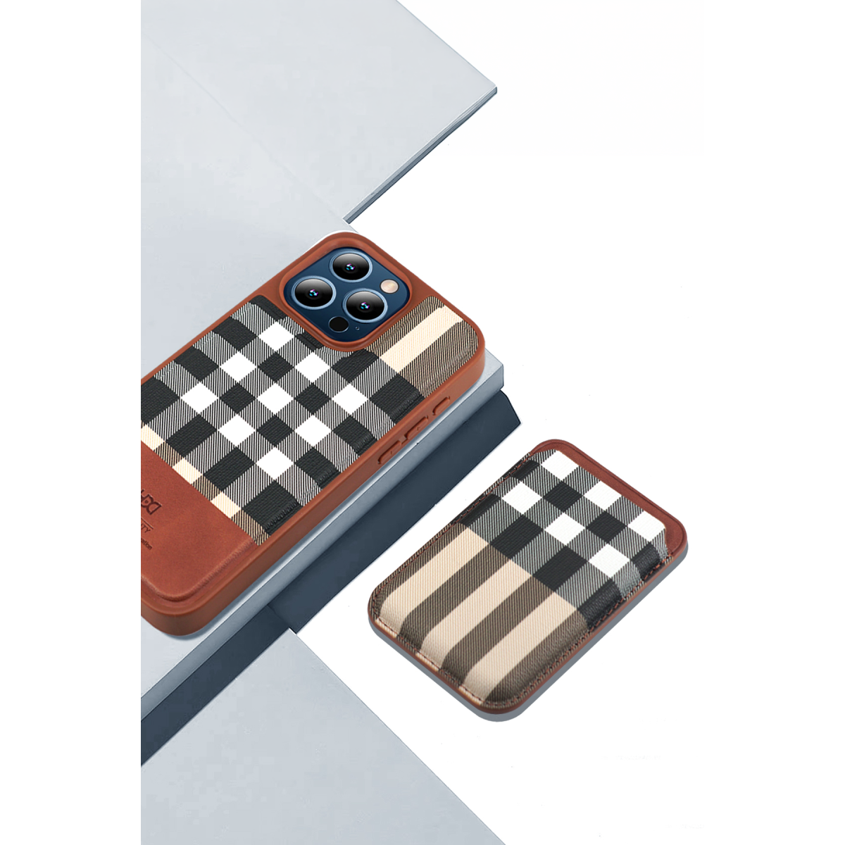 HDD Apple iPhone 14 HBC-218 Kartlıklı Manyetik Kapak - Mavi