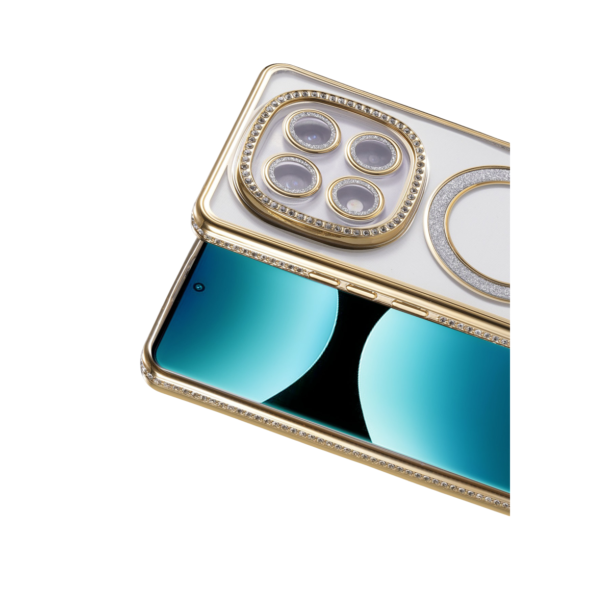 Xiaomi Redmi Note 15 Pro 5G Joke Simli Magneticsafe Kılıf - Gold