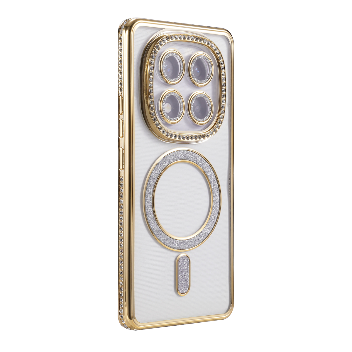 Xiaomi Redmi Note 15 Pro 5G Joke Simli Magneticsafe Kılıf - Gold