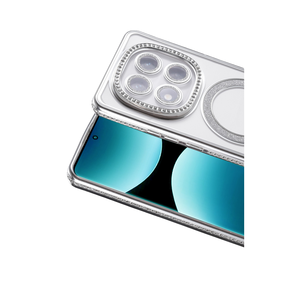 Xiaomi Redmi Note 15 Pro 5G Joke Simli Magneticsafe Kılıf - Gümüş