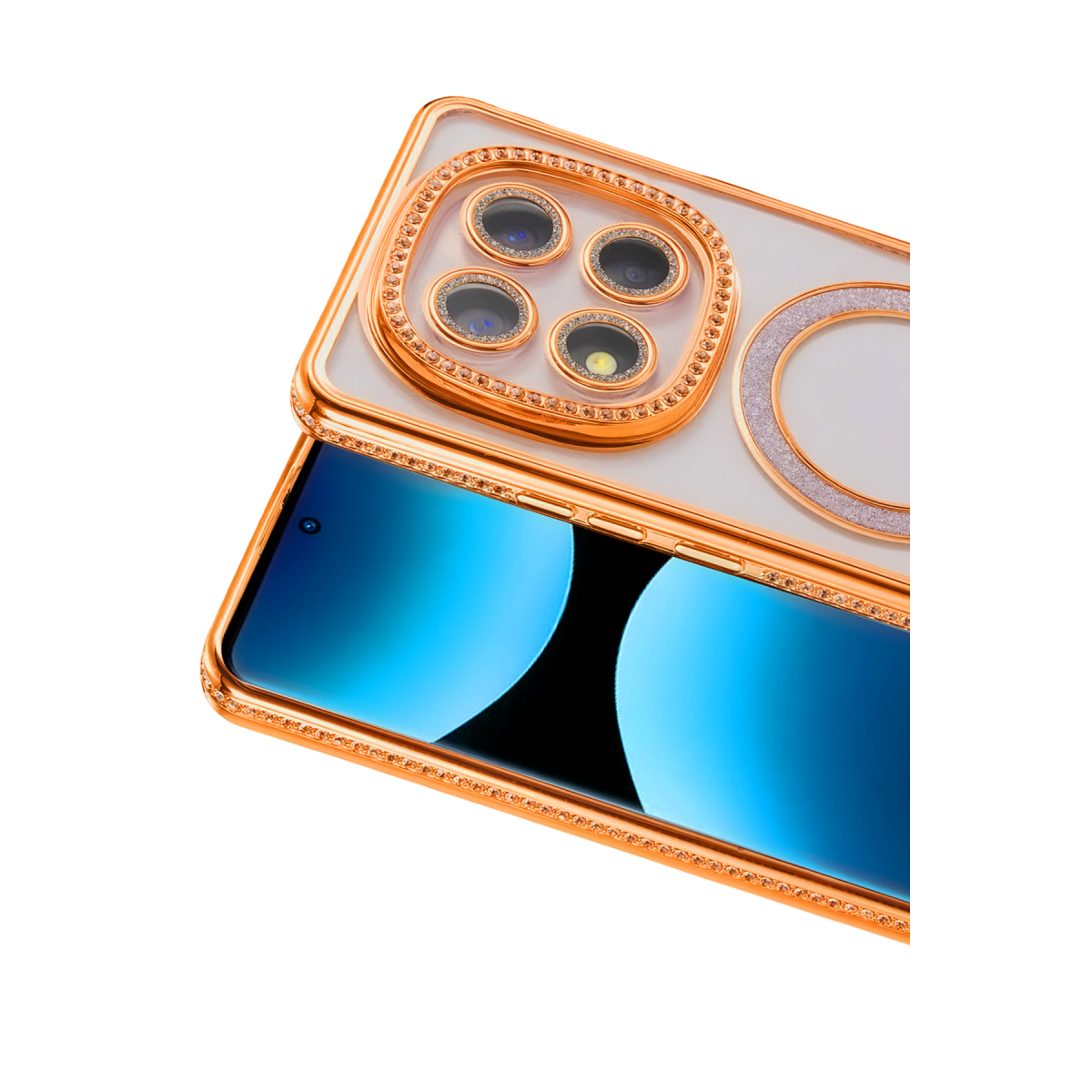 Xiaomi Redmi Note 15 Pro 5G Joke Simli Magneticsafe Kılıf - Turuncu