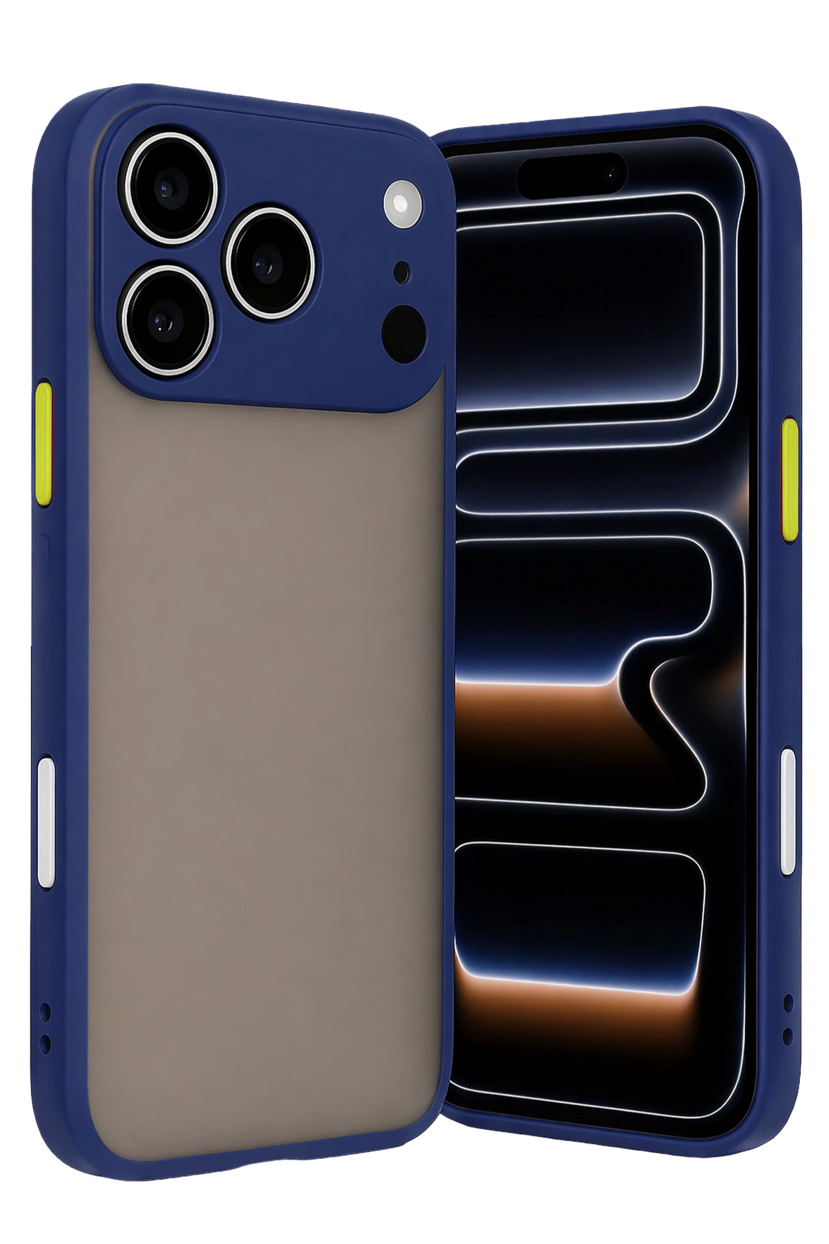 Newface Apple iPhone 17 Pro Max Kılıf Montreal Silikon Kapak - Lacivert