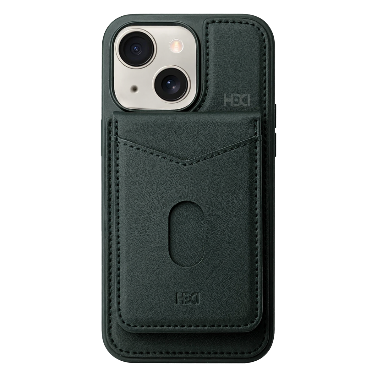 HDD Apple iPhone 15 HBC-246 Ottawa Magnet Kartvizitli Standlı Kapak - Yeşil
