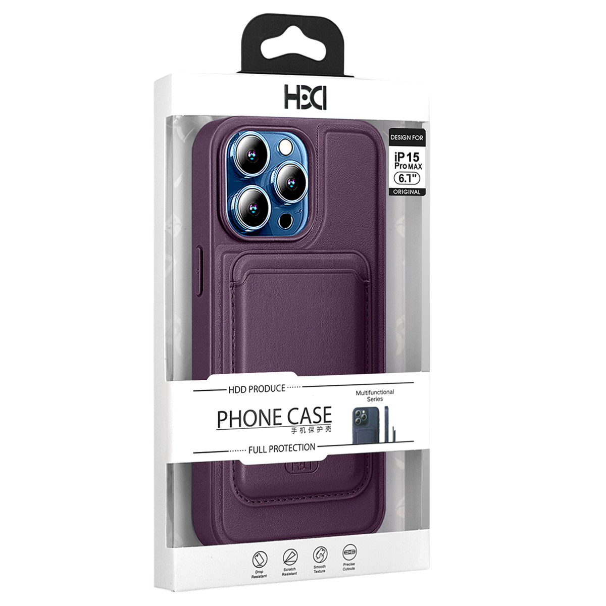 HDD Apple iPhone 15 HBC-009 Kartvizitli Maynetik Kapak - Yeşil
