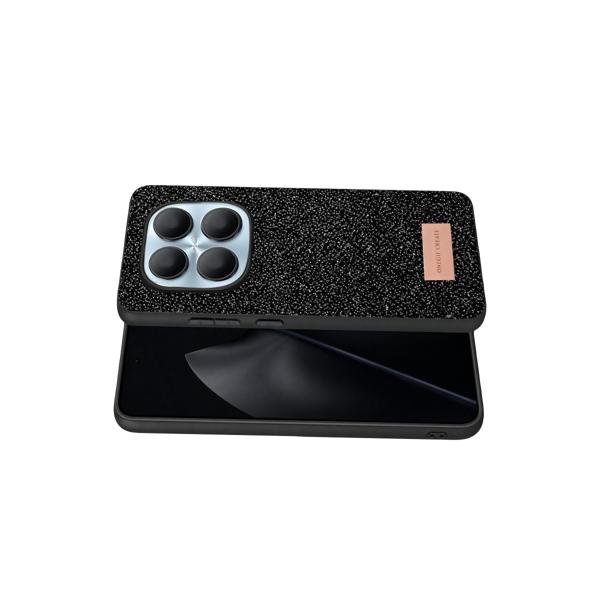 Onegif Xiaomi Redmi Note 15 Pro 4G Bright Simli Kapak - Siyah