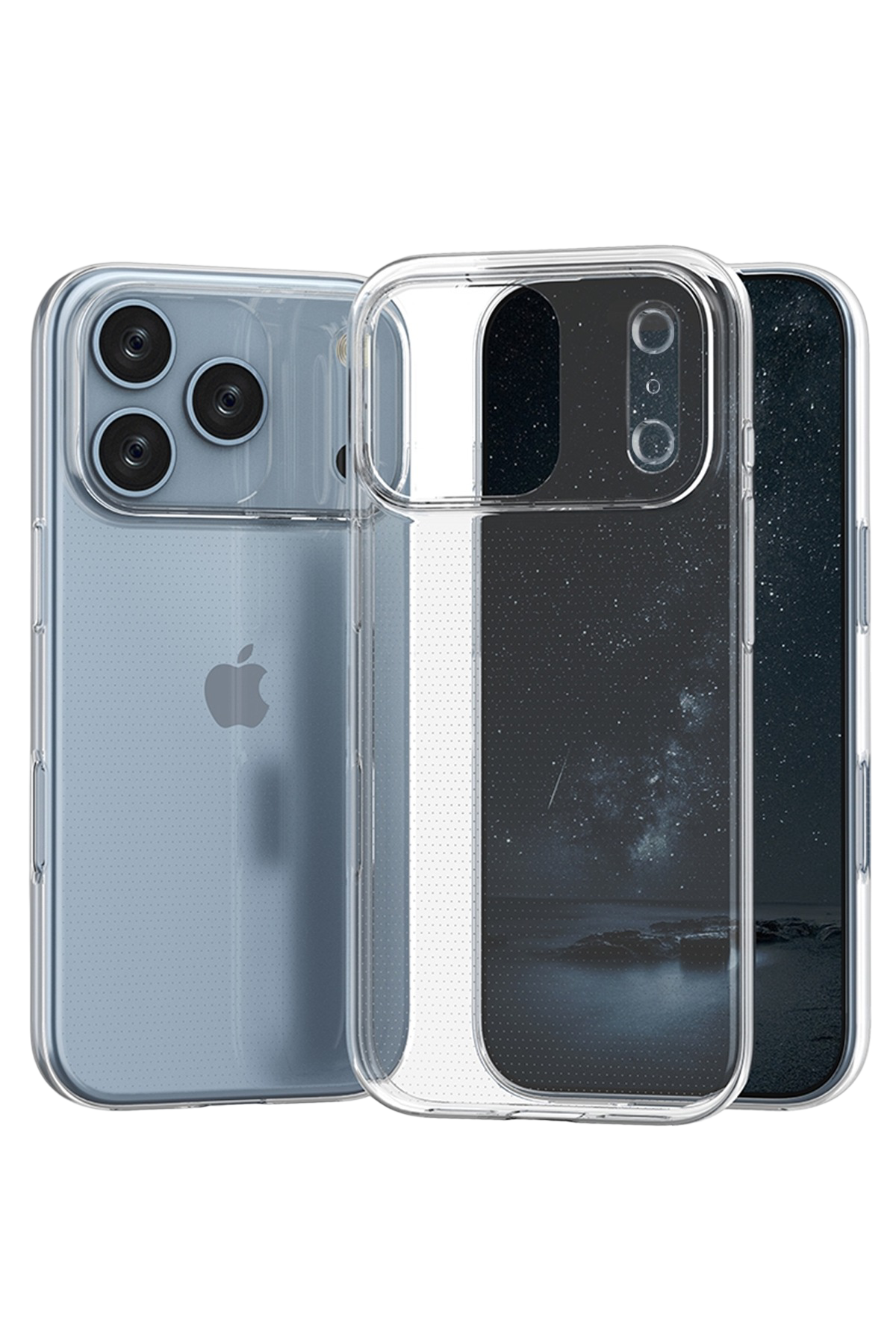 Newface Apple iPhone 17 Pro Lüx Şeffaf Silikon - Şeffaf