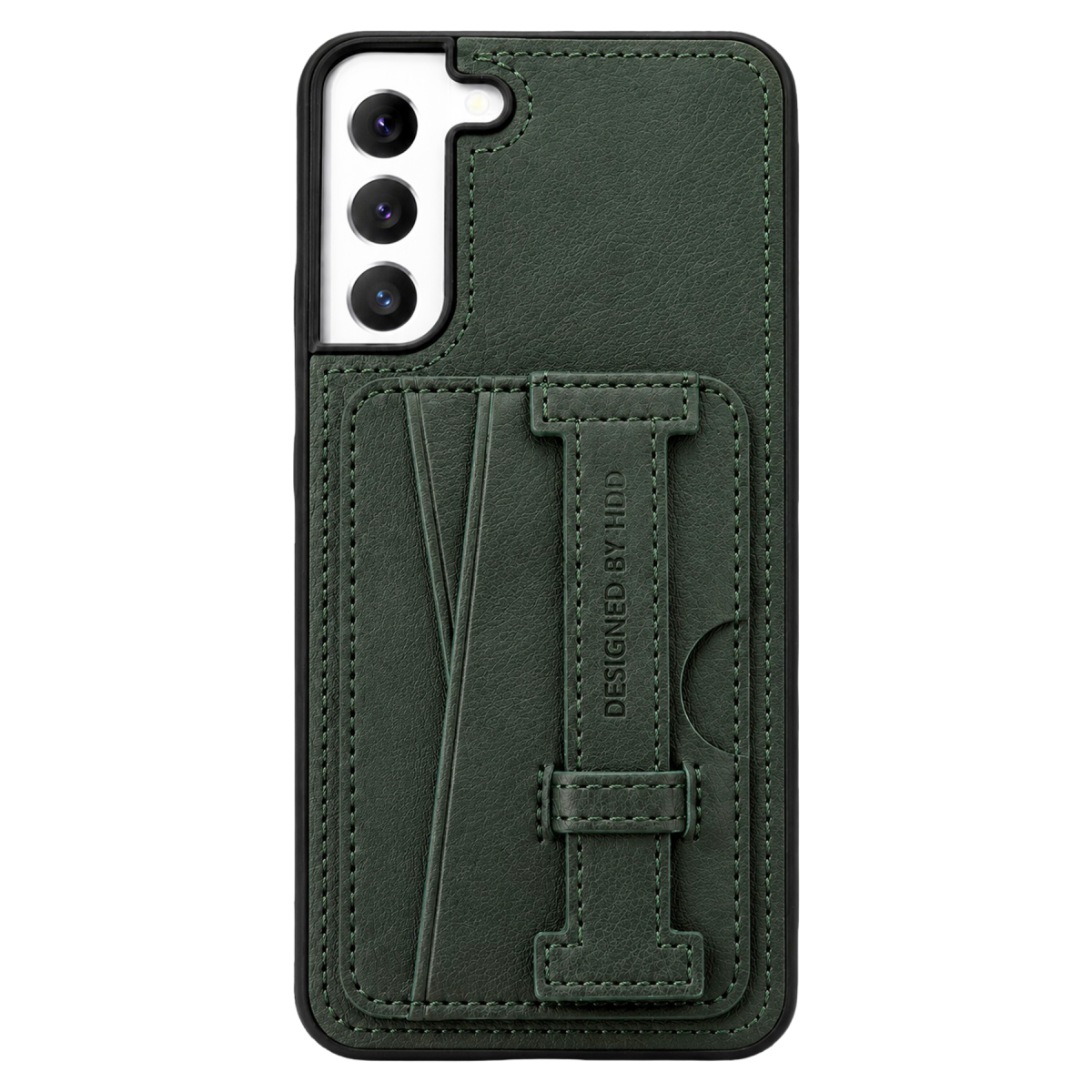 HDD Samsung Galaxy S22 Plus Kılıf HD Deri Kartvizitli Kapak - Yeşil