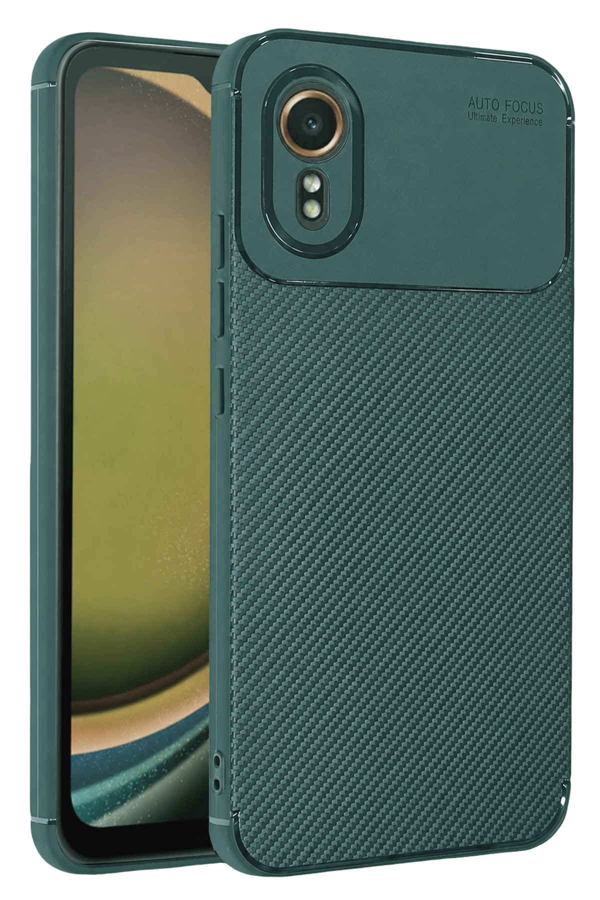Newface Samsung Galaxy XCover 7 Kılıf Auto Focus Karbon Kapak - Yeşil