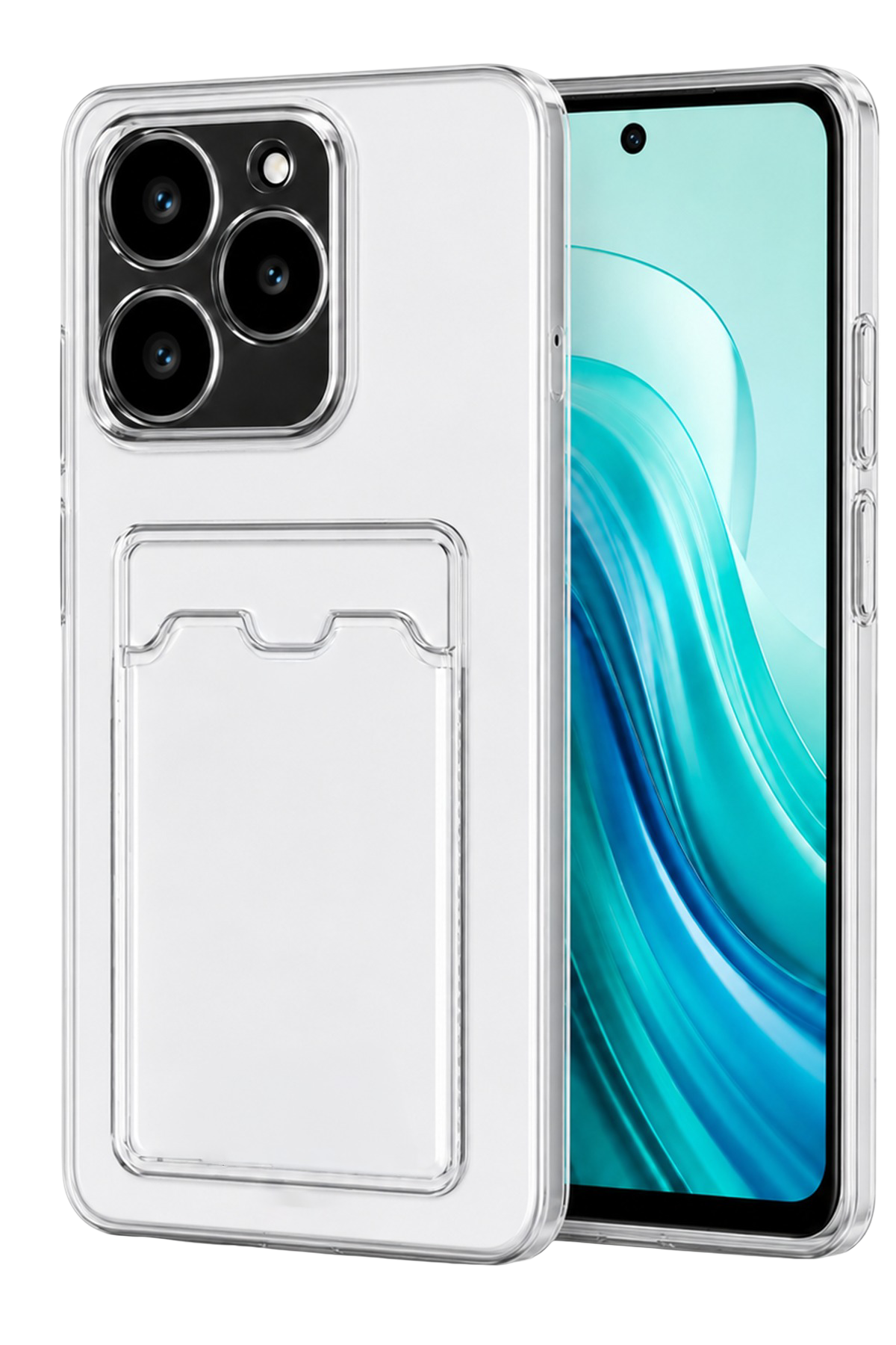 Newface Realme C61 Kılıf Kart Şeffaf Silikon - Şeffaf